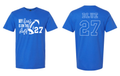 Bixby Red Customized Heart on the Field Shirts ROYAL