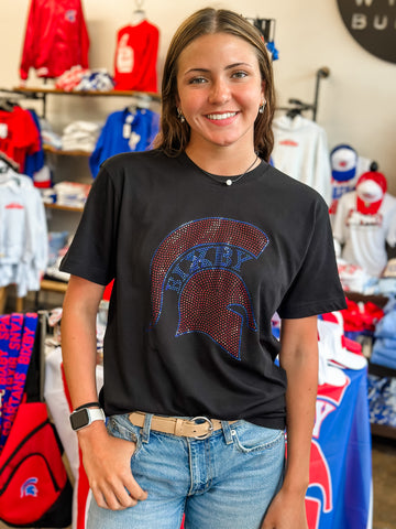 Spartan Head Bling T-Shirt BLACK