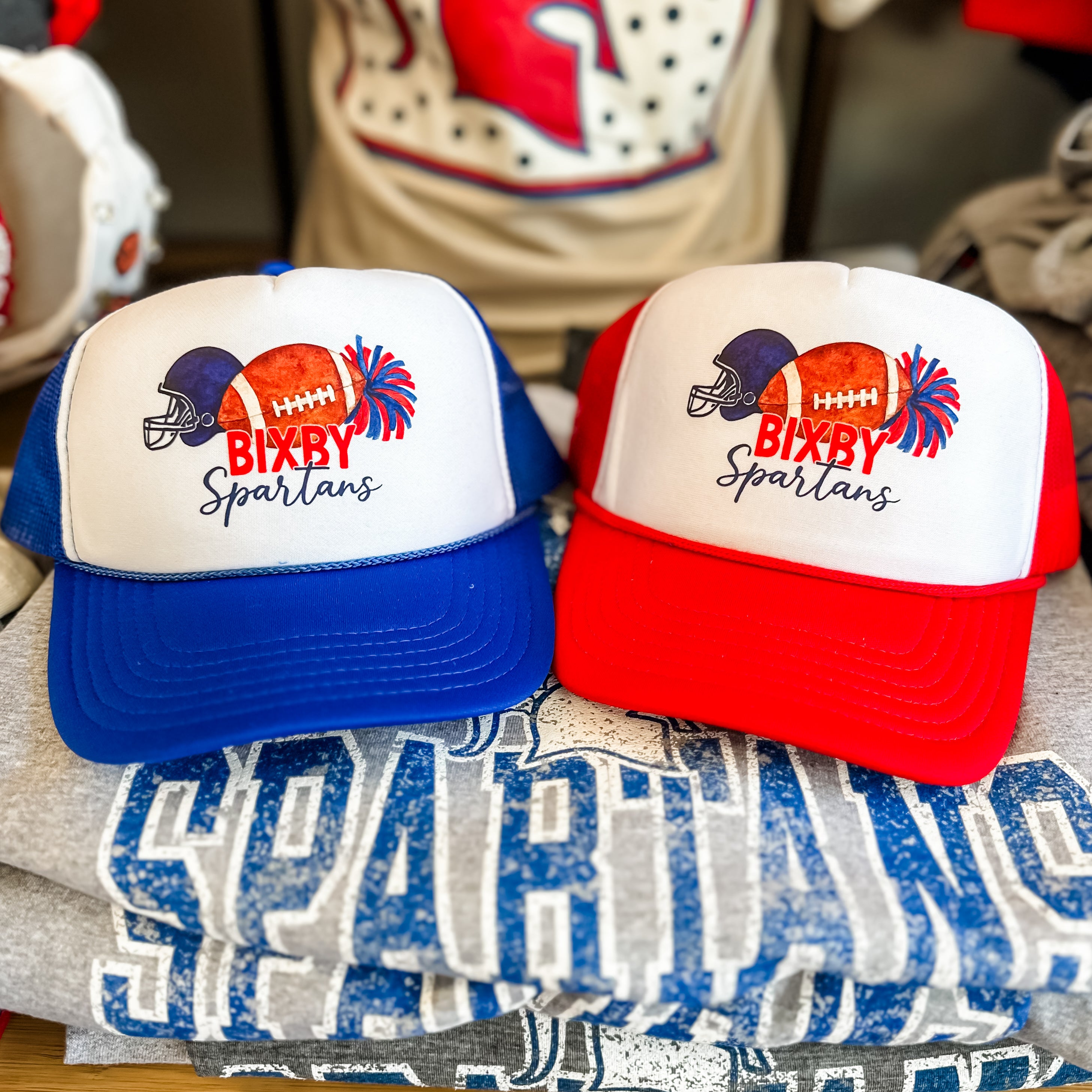 Bixby Watercolor Football Foam Hat