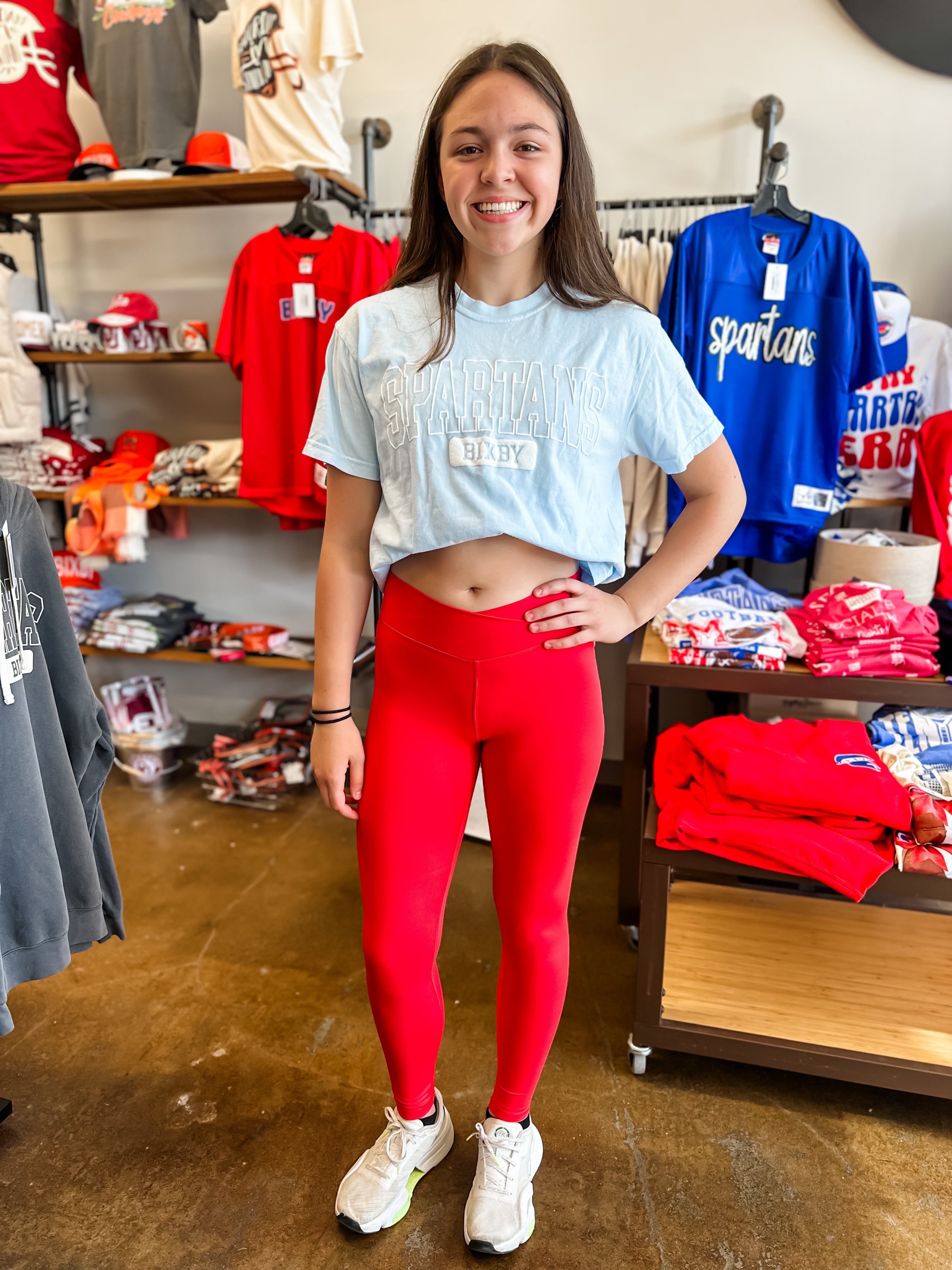 Jillian Crossover Leggings RED