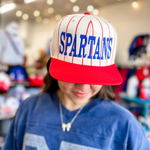 Spartans Pinstripe Cap RED