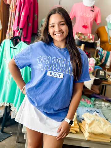 Spartans Collegiate Style Comfort Colors T-Shirt BLUE