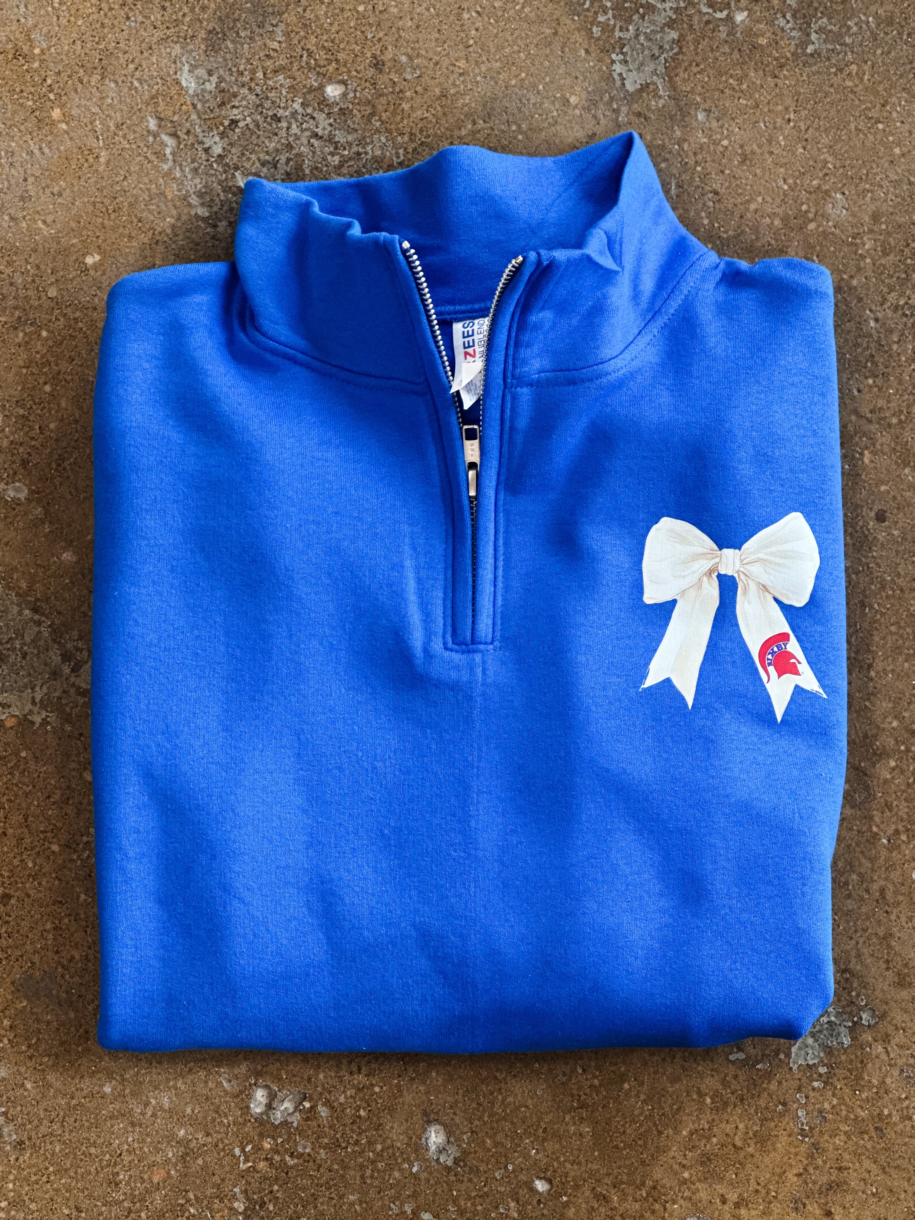 Bixby Bow 1/4 Zip Sweatshirt ROYAL