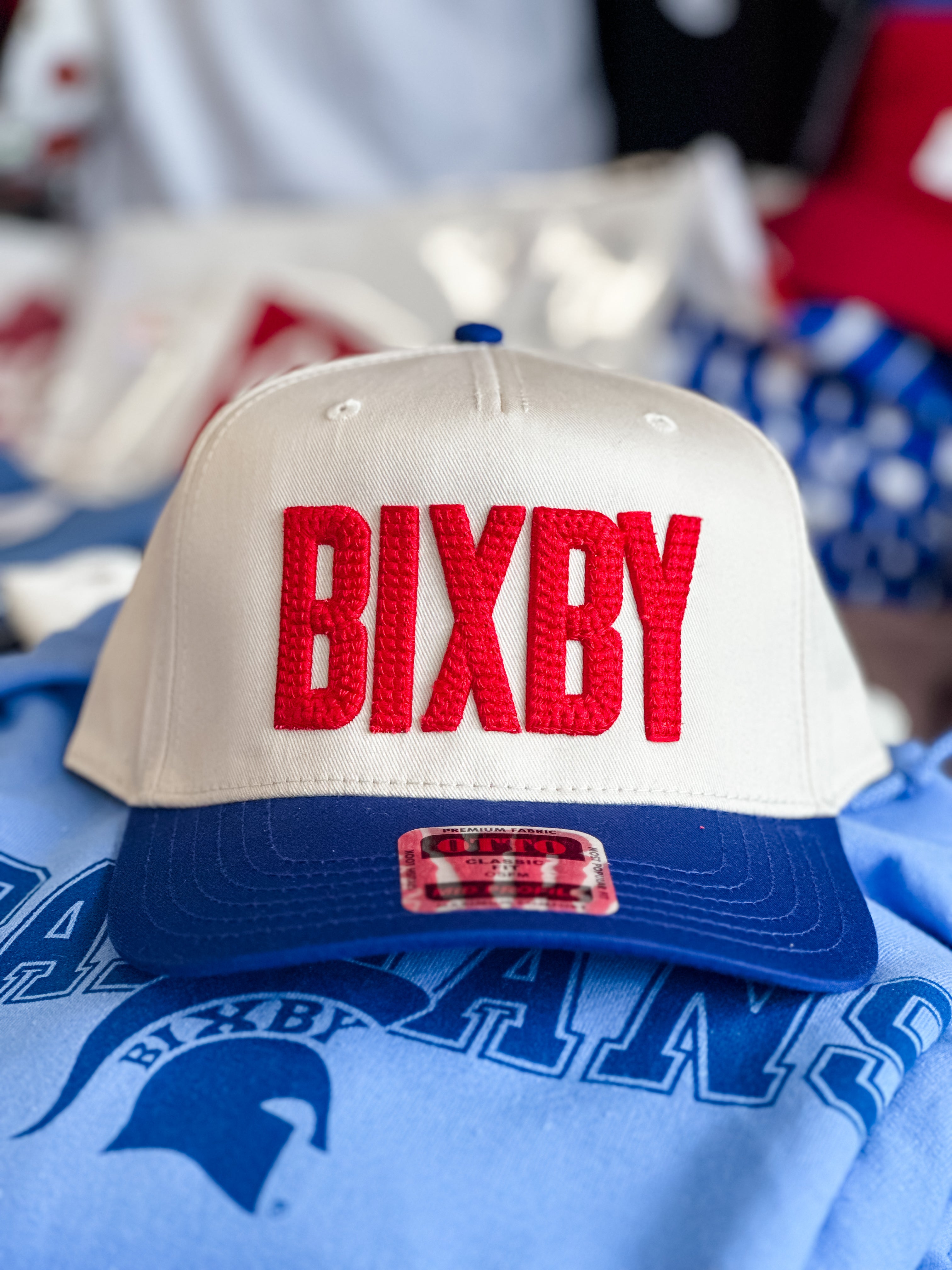 BIXBY Woven Puff Trucker Hat (Royal Bill)