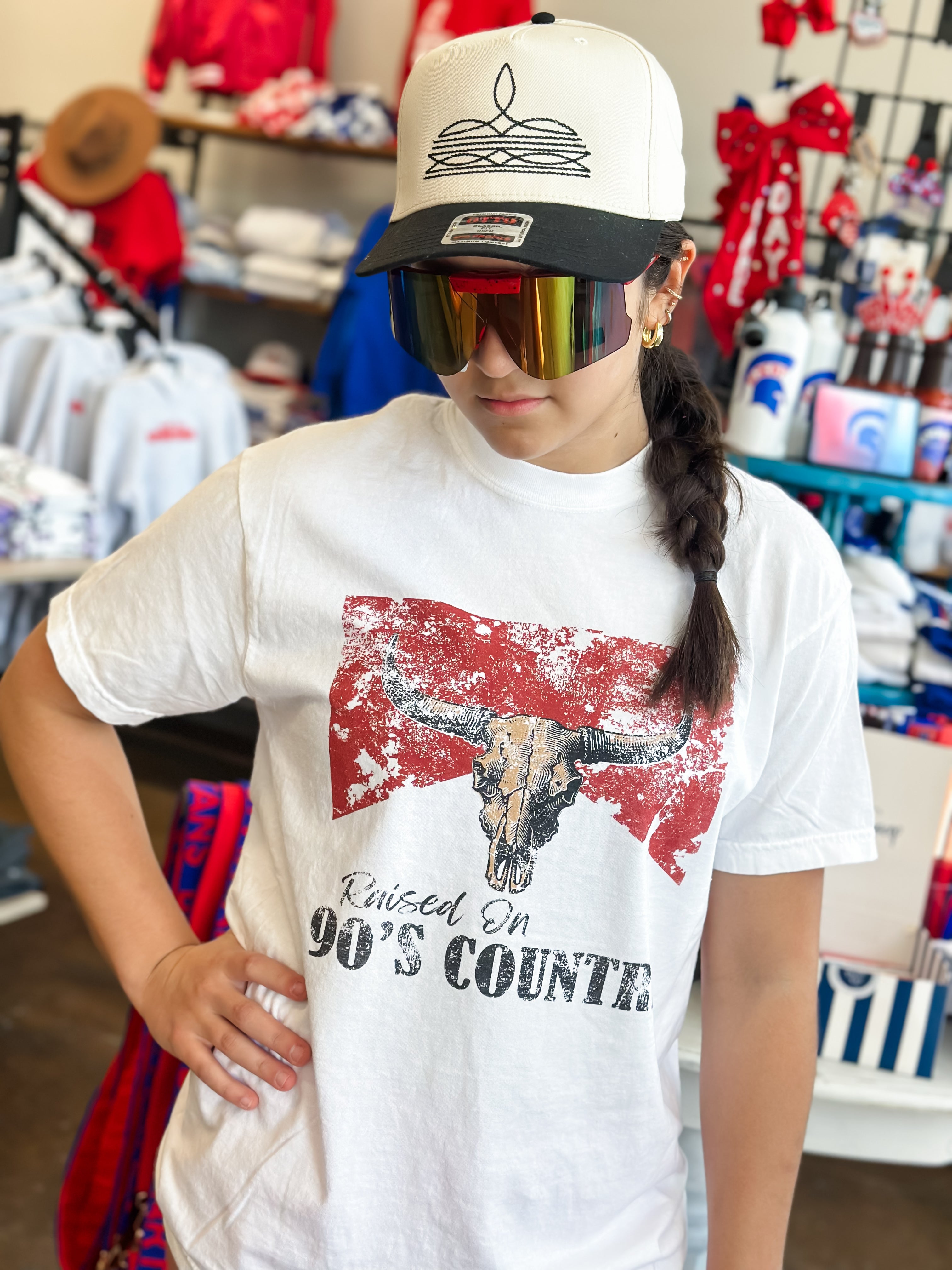 Raised on 90's Country Comfort Colors WHITE