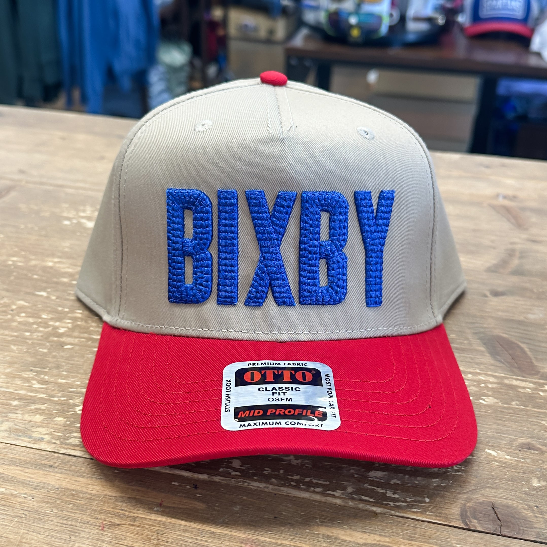 BIXBY Woven Puff Trucker Hat (Red Bills)