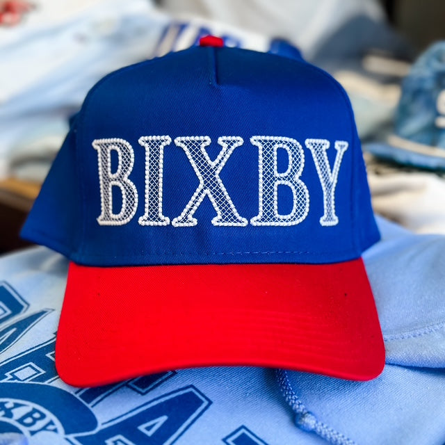 Bixby Net Trucker Hat (Royal/Red)