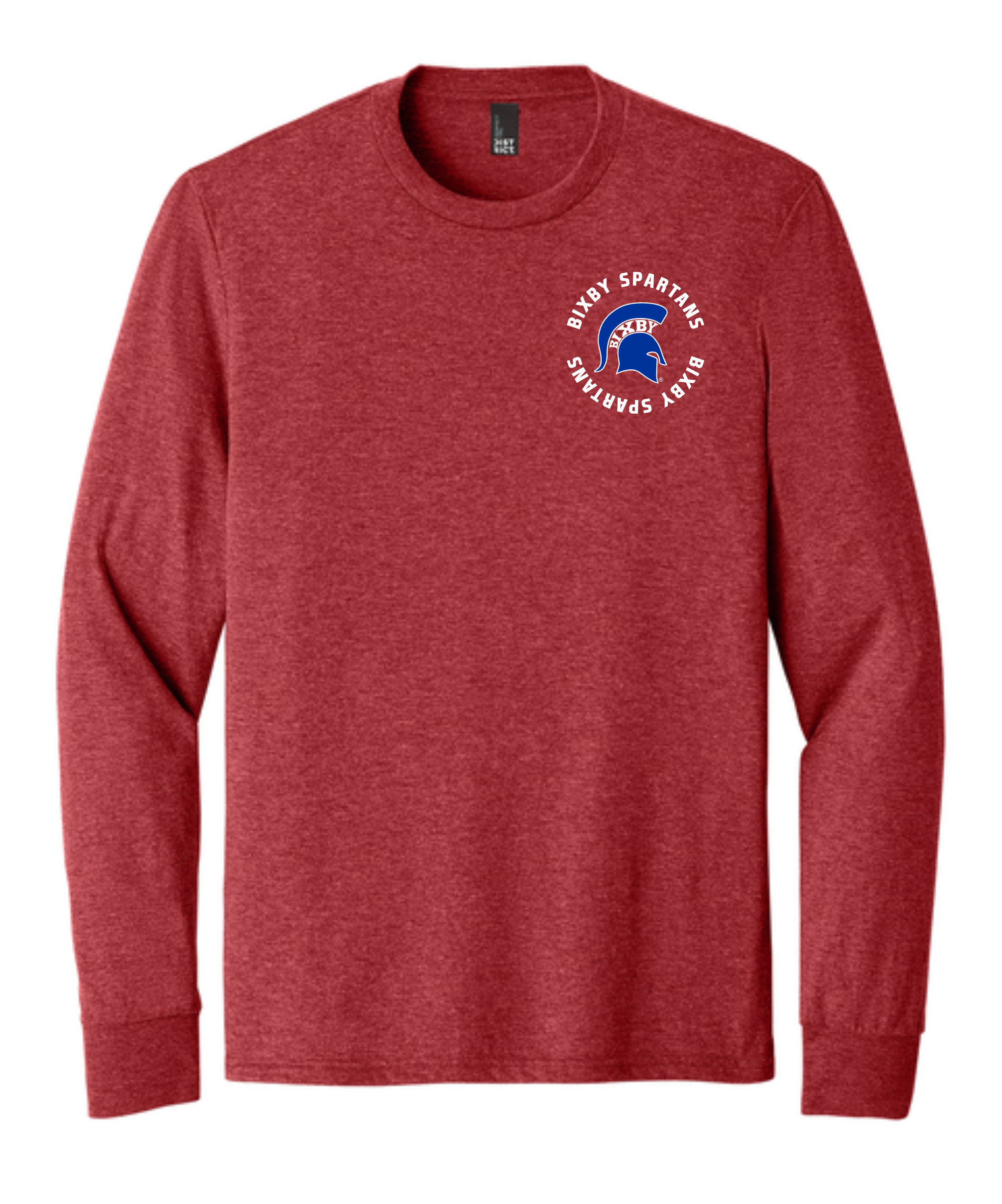 BMS Bixby Left Chest Tri Blend LONG SLEEVE RED