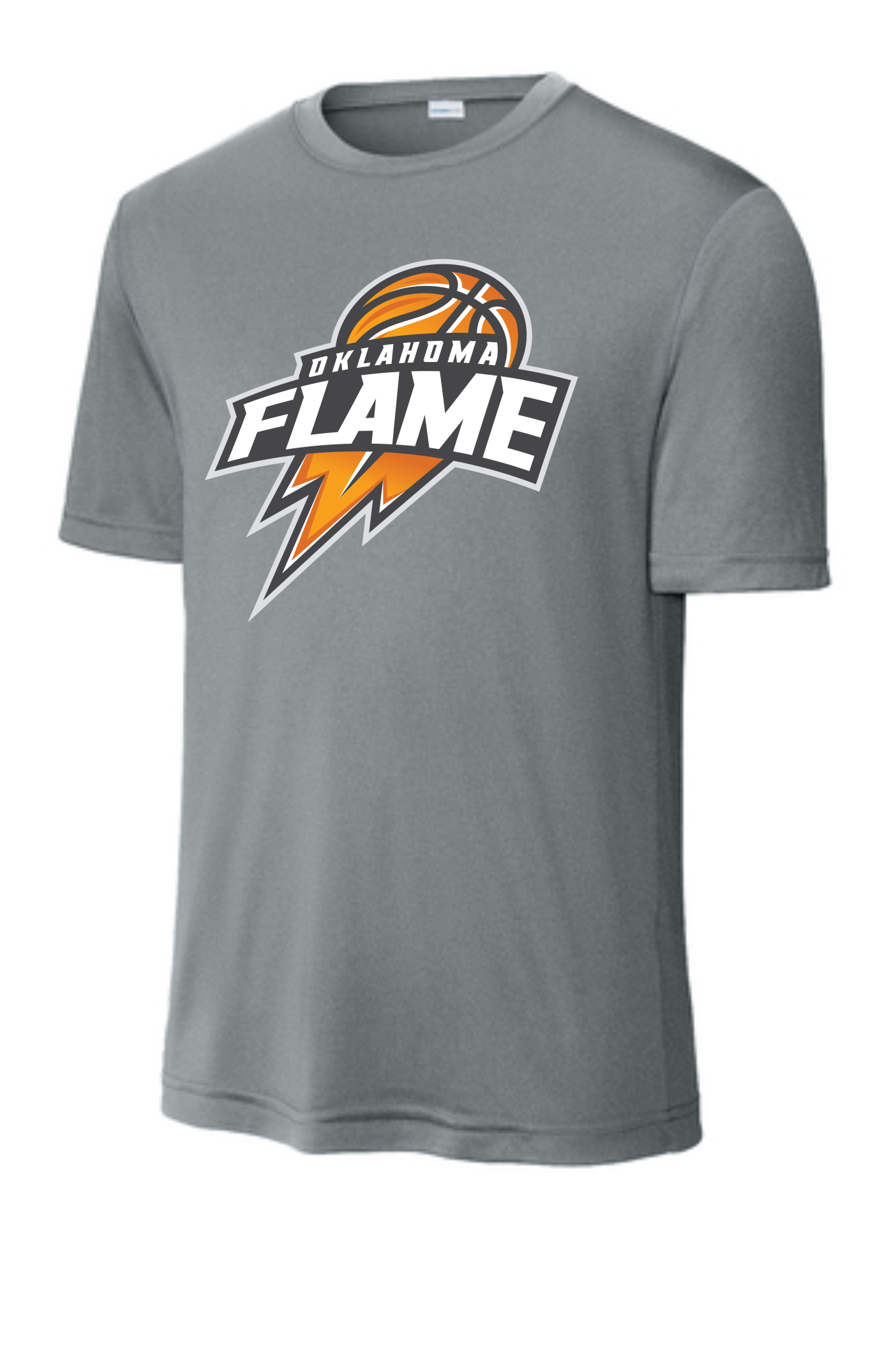 Oklahoma Flame Ball Logo T-Shirts DK GREY
