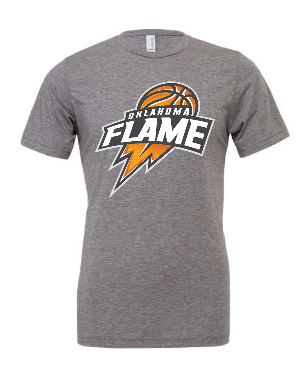 Oklahoma Flame Ball Logo T-Shirts DK GREY
