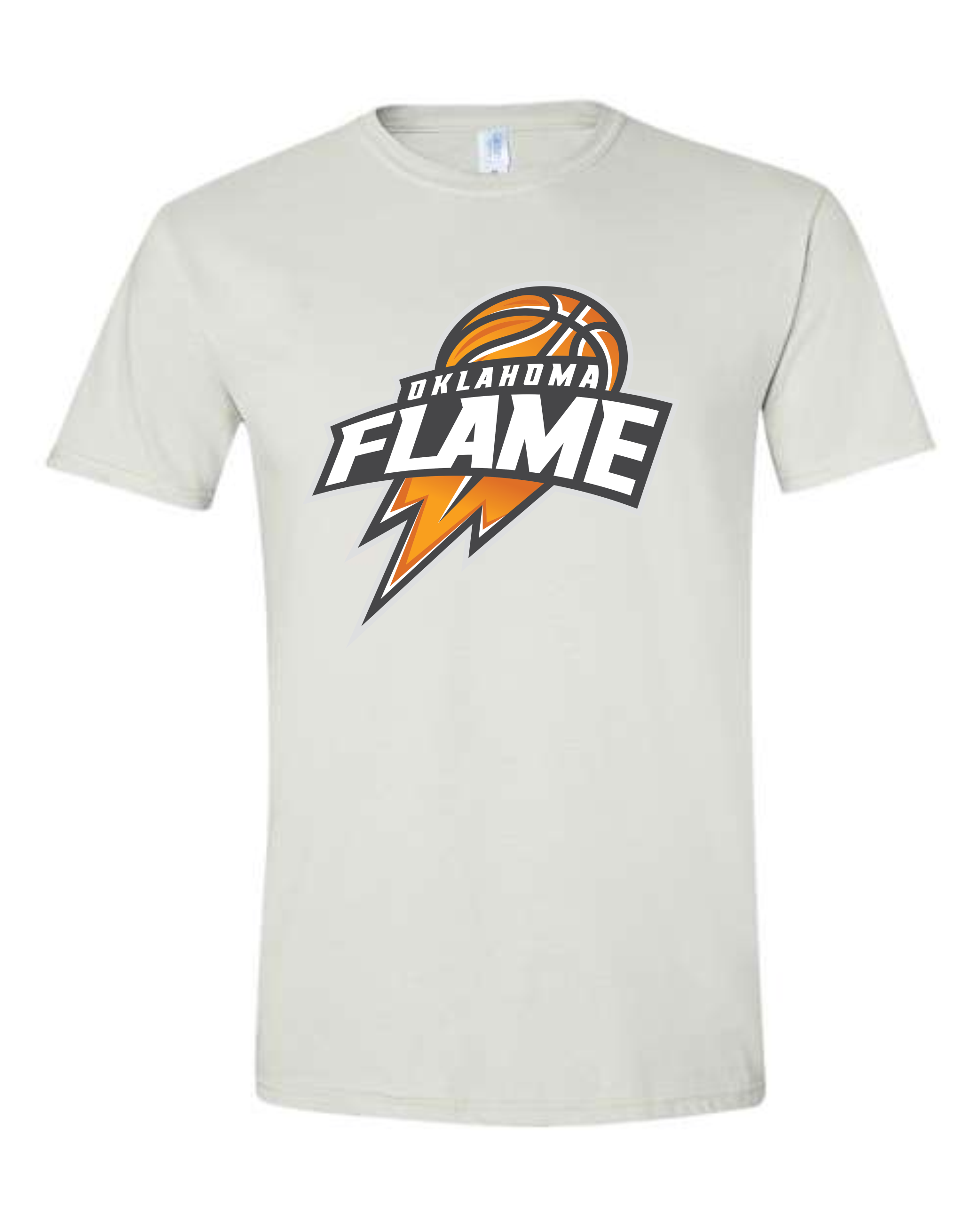 Oklahoma Flame Ball Logo T-Shirts WHITE