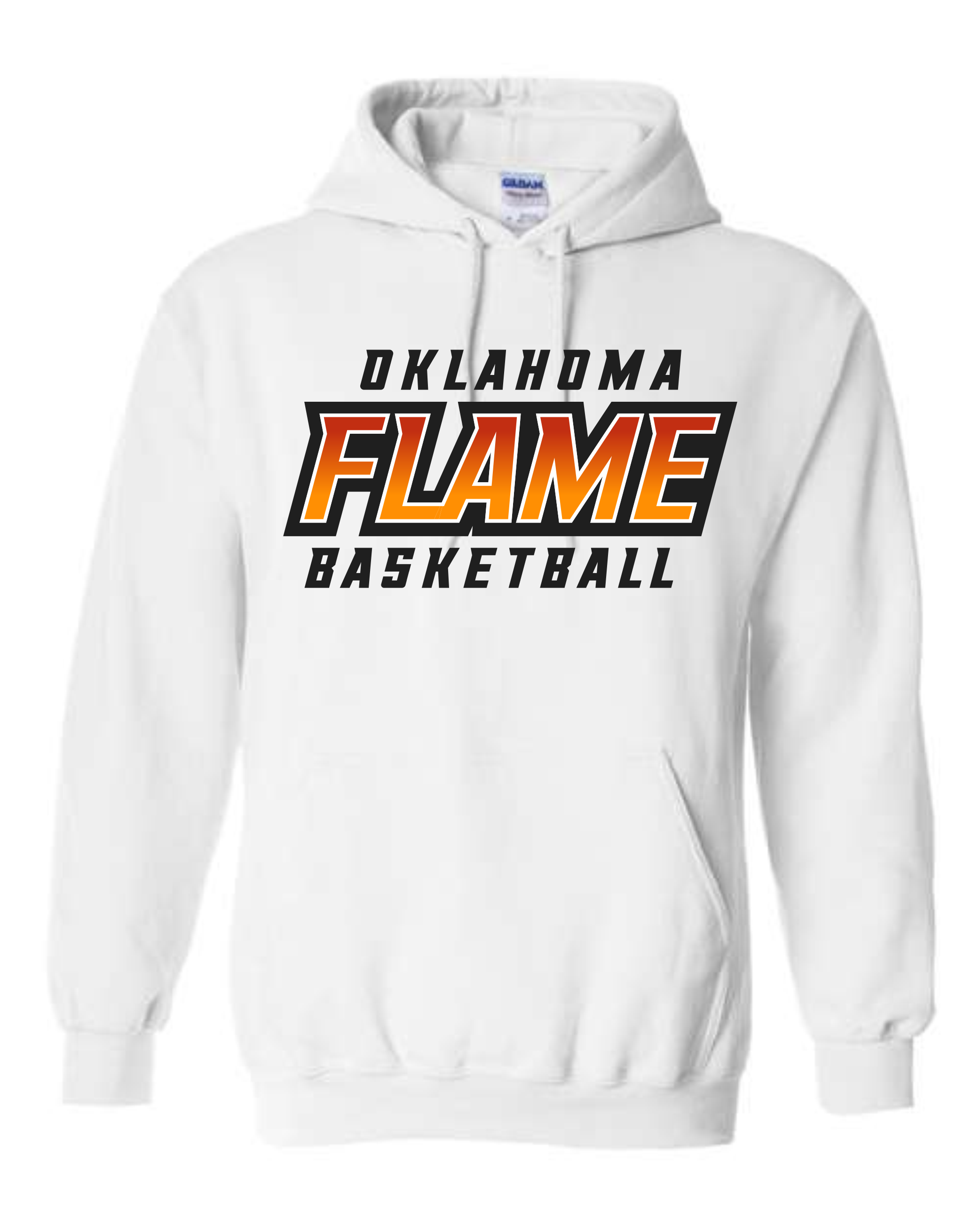 Oklahoma Flame Text Logo Sweatshirts WHITE