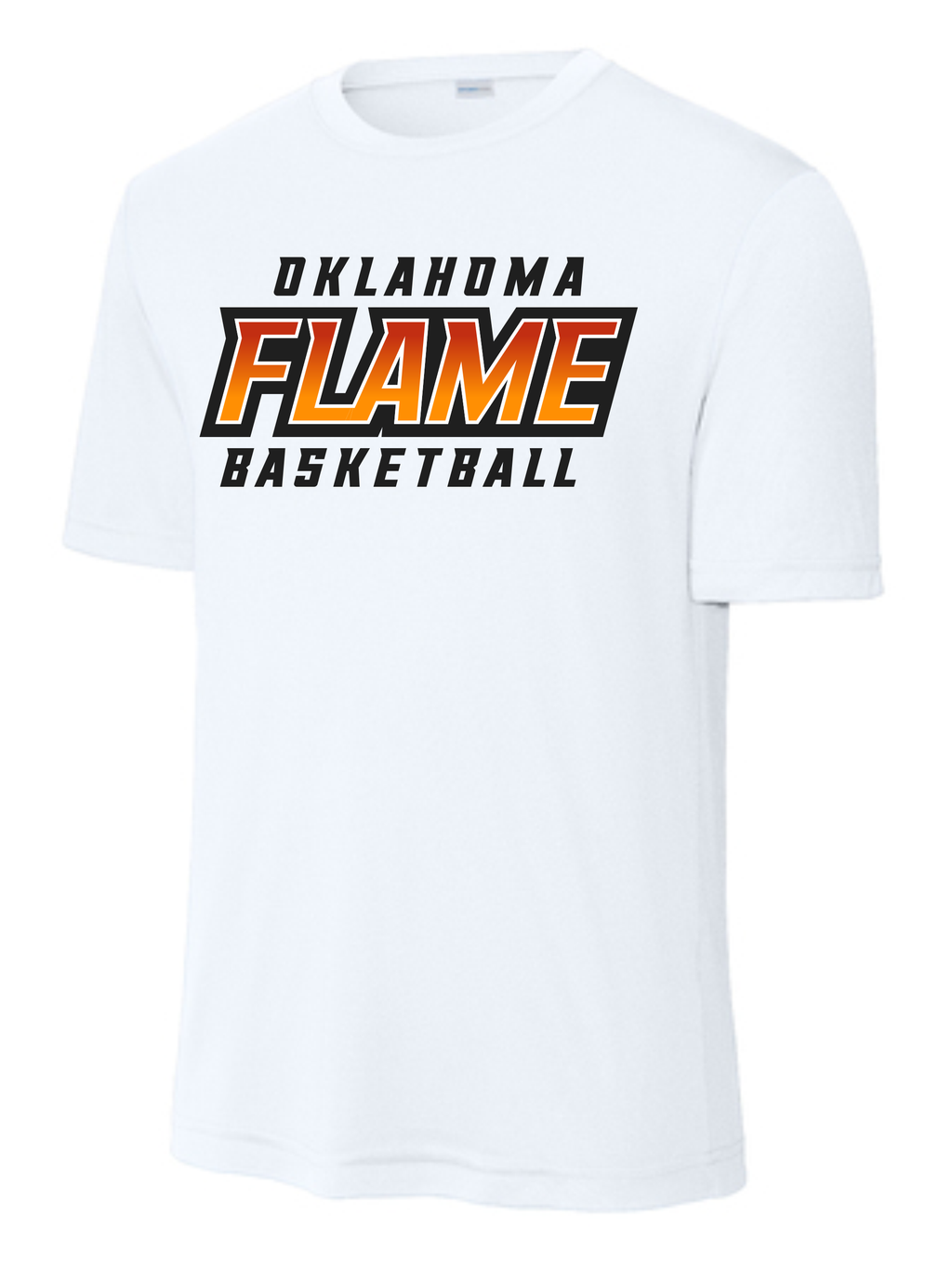 Oklahoma Flame Text Logo T-Shirts WHITE