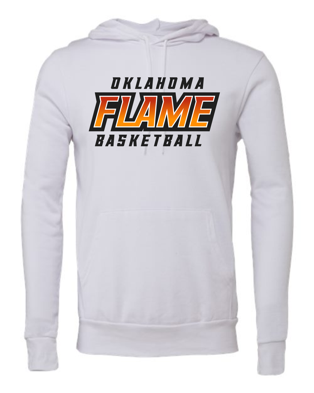 Oklahoma Flame Text Logo Sweatshirts WHITE