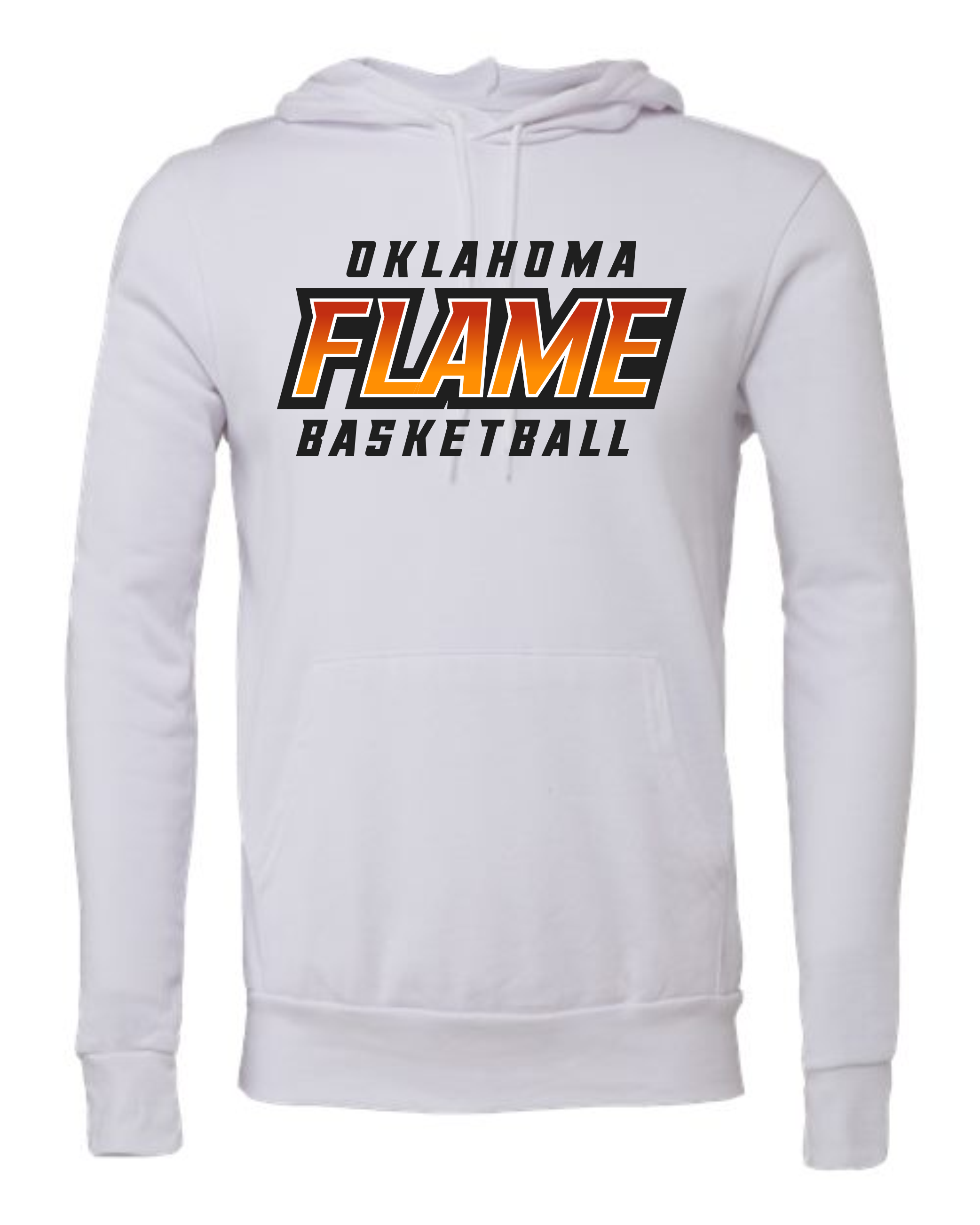 Oklahoma Flame Text Logo Sweatshirts WHITE
