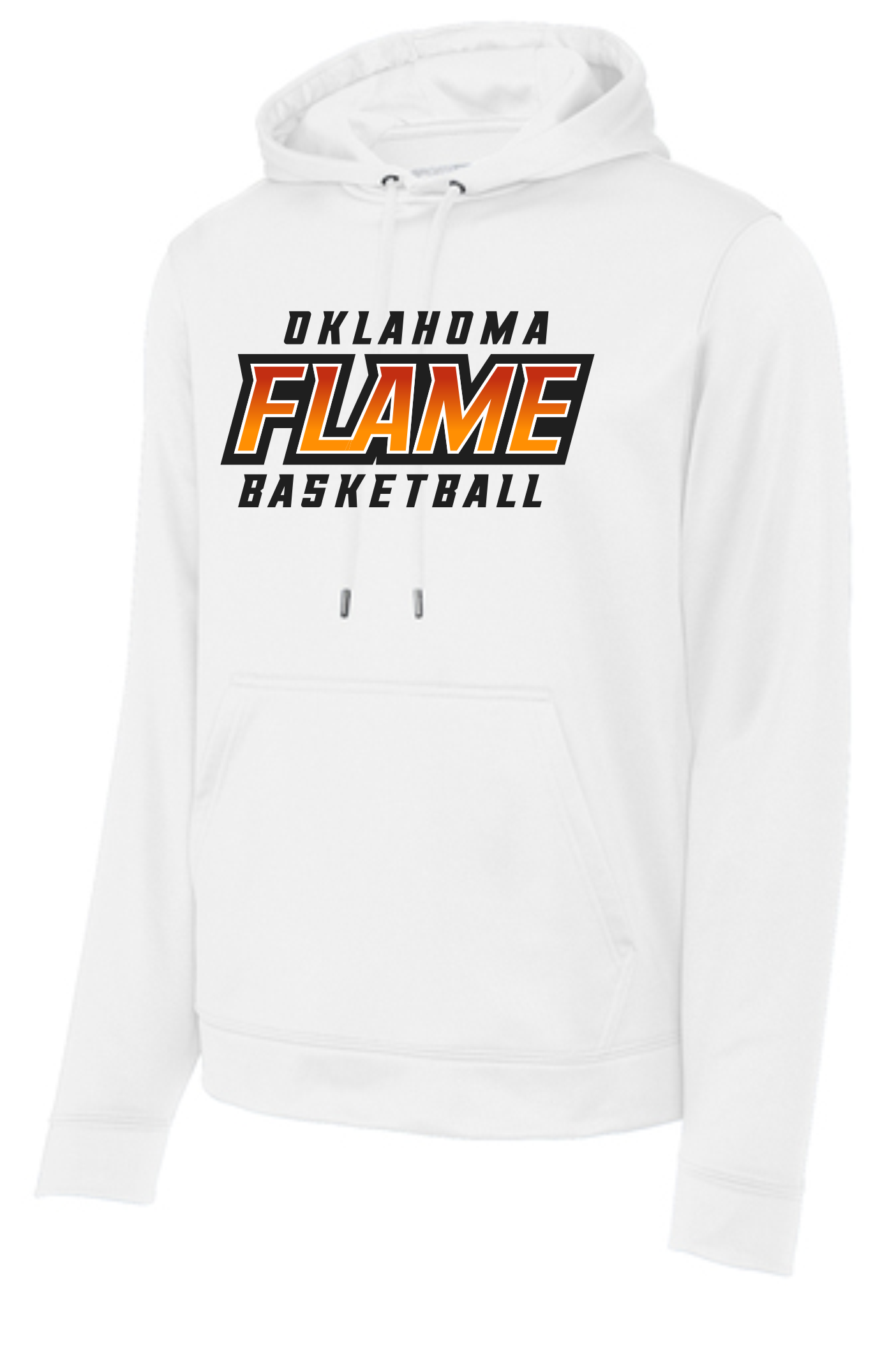 Oklahoma Flame Text Logo Sweatshirts WHITE