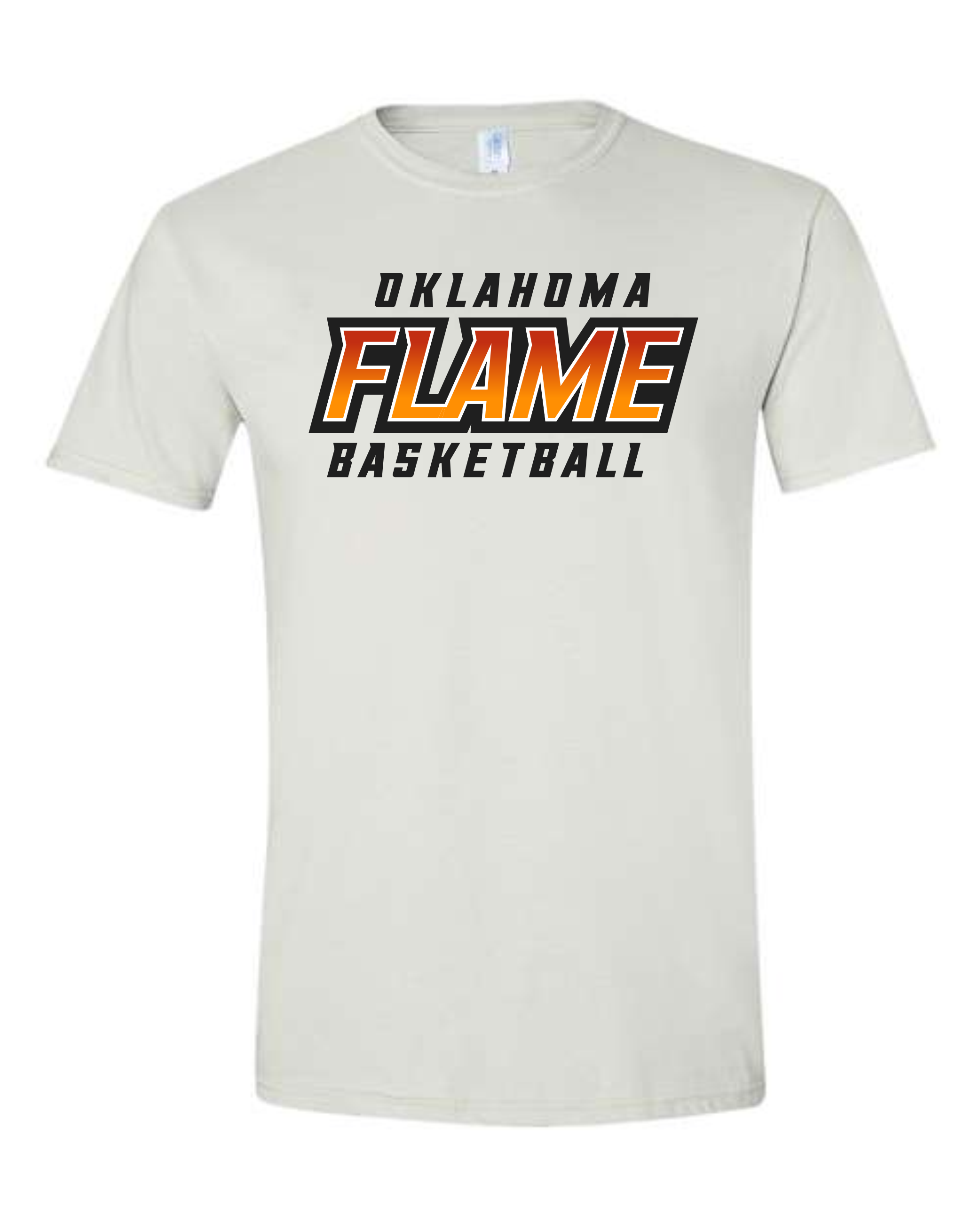 Oklahoma Flame Text Logo T-Shirts WHITE
