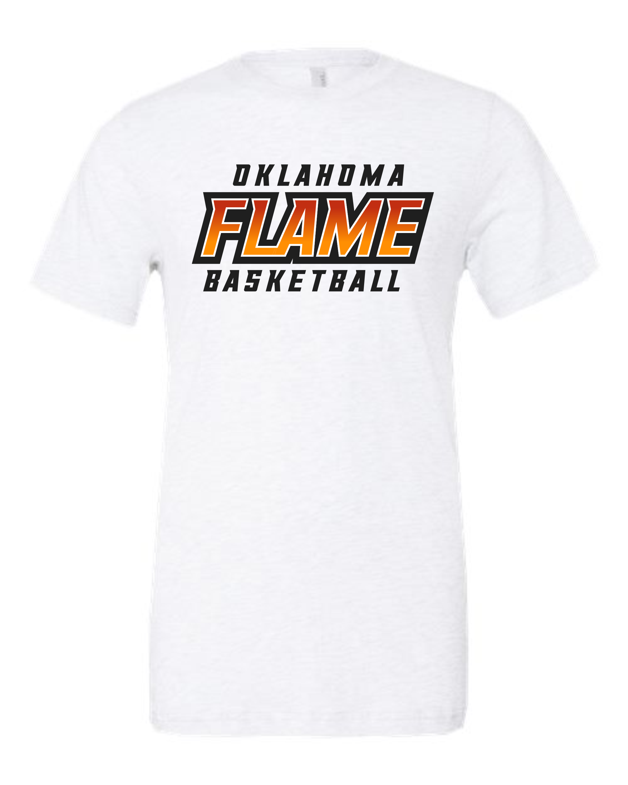 Oklahoma Flame Text Logo T-Shirts WHITE