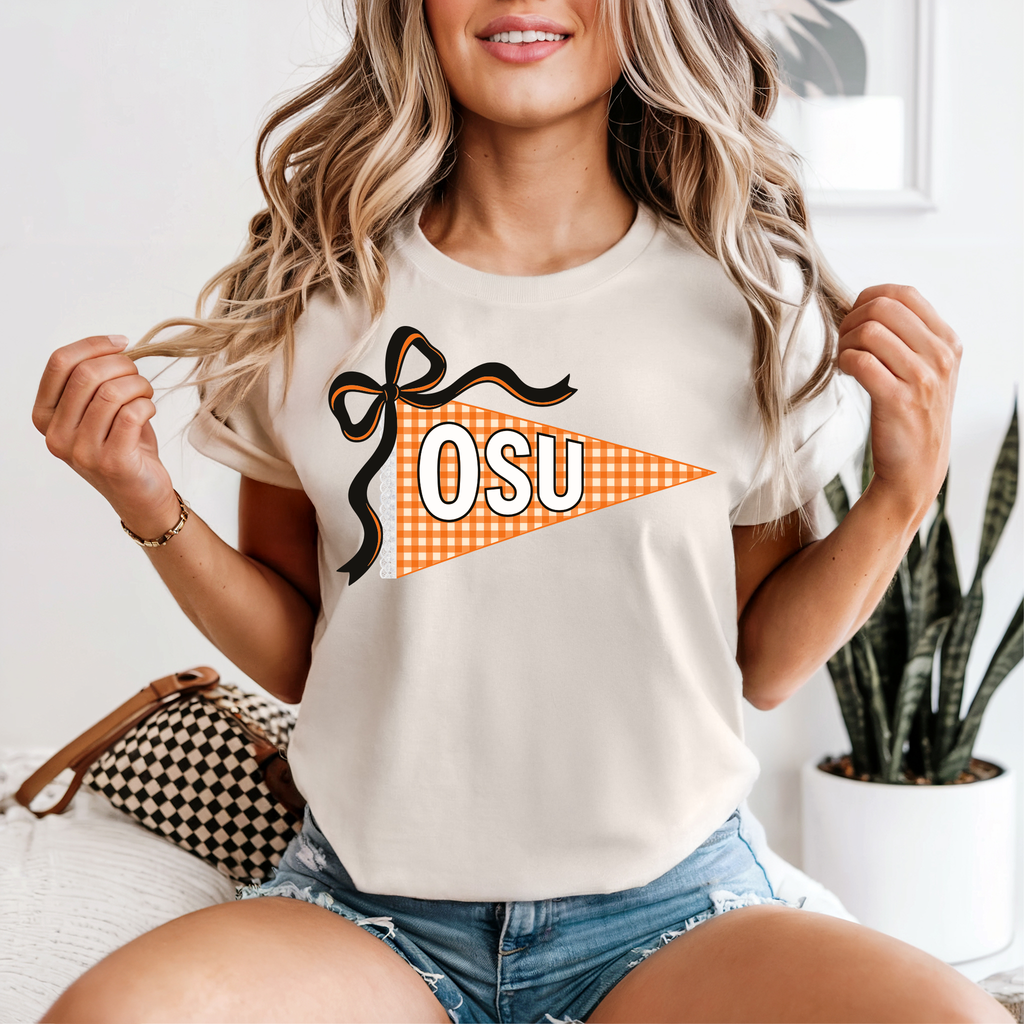 OSU Gingham Pennant Comfort Colors
