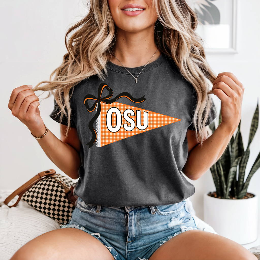 OSU Gingham Pennant Comfort Colors