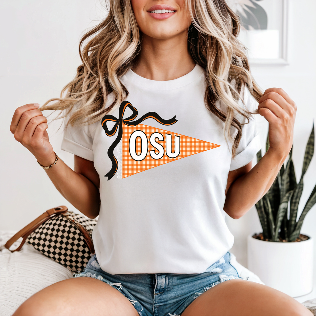 OSU Gingham Pennant Comfort Colors