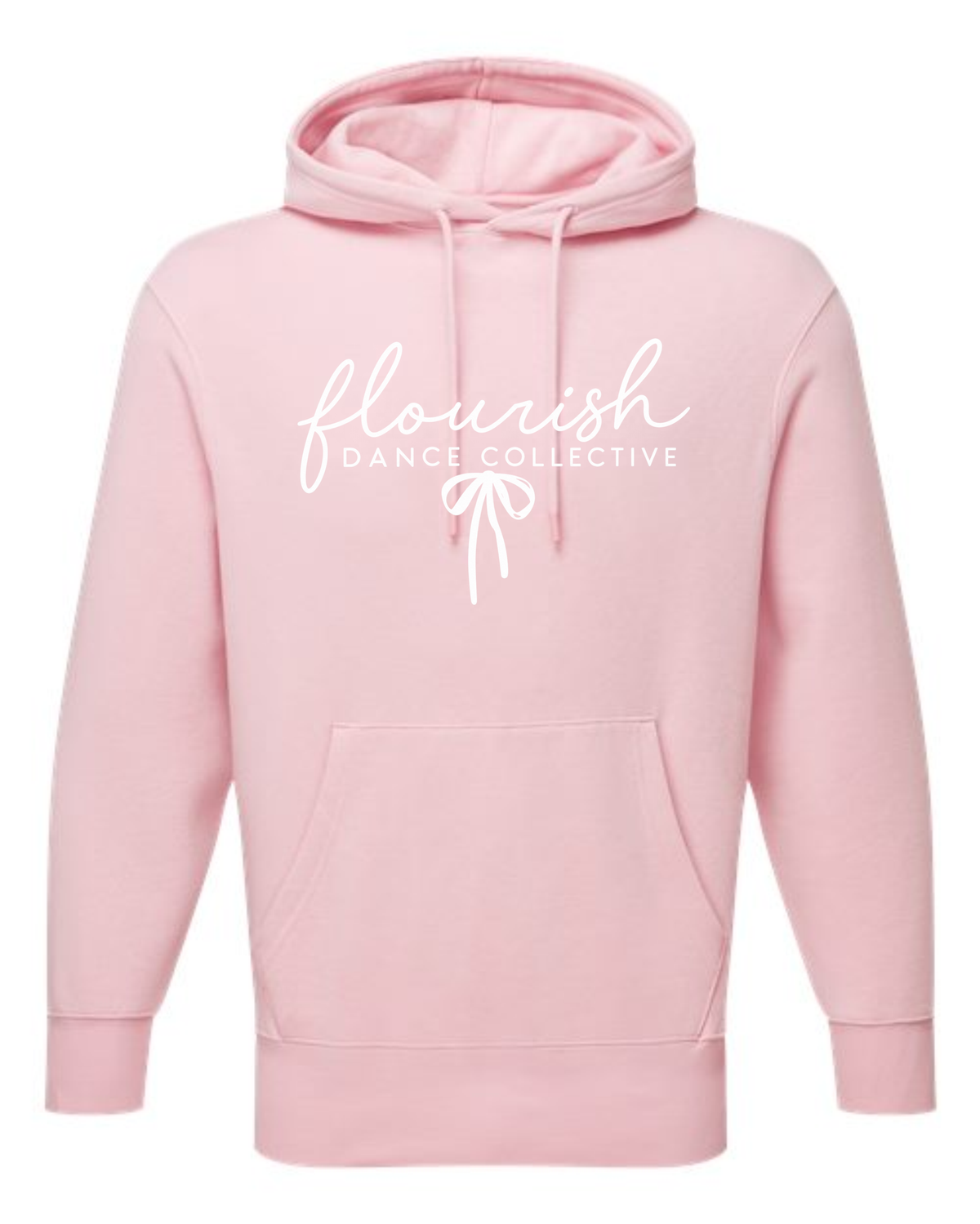 Flourish Pink Bow Hoodie ADULT