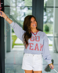 Go Team Red Gingham Sweatshirt