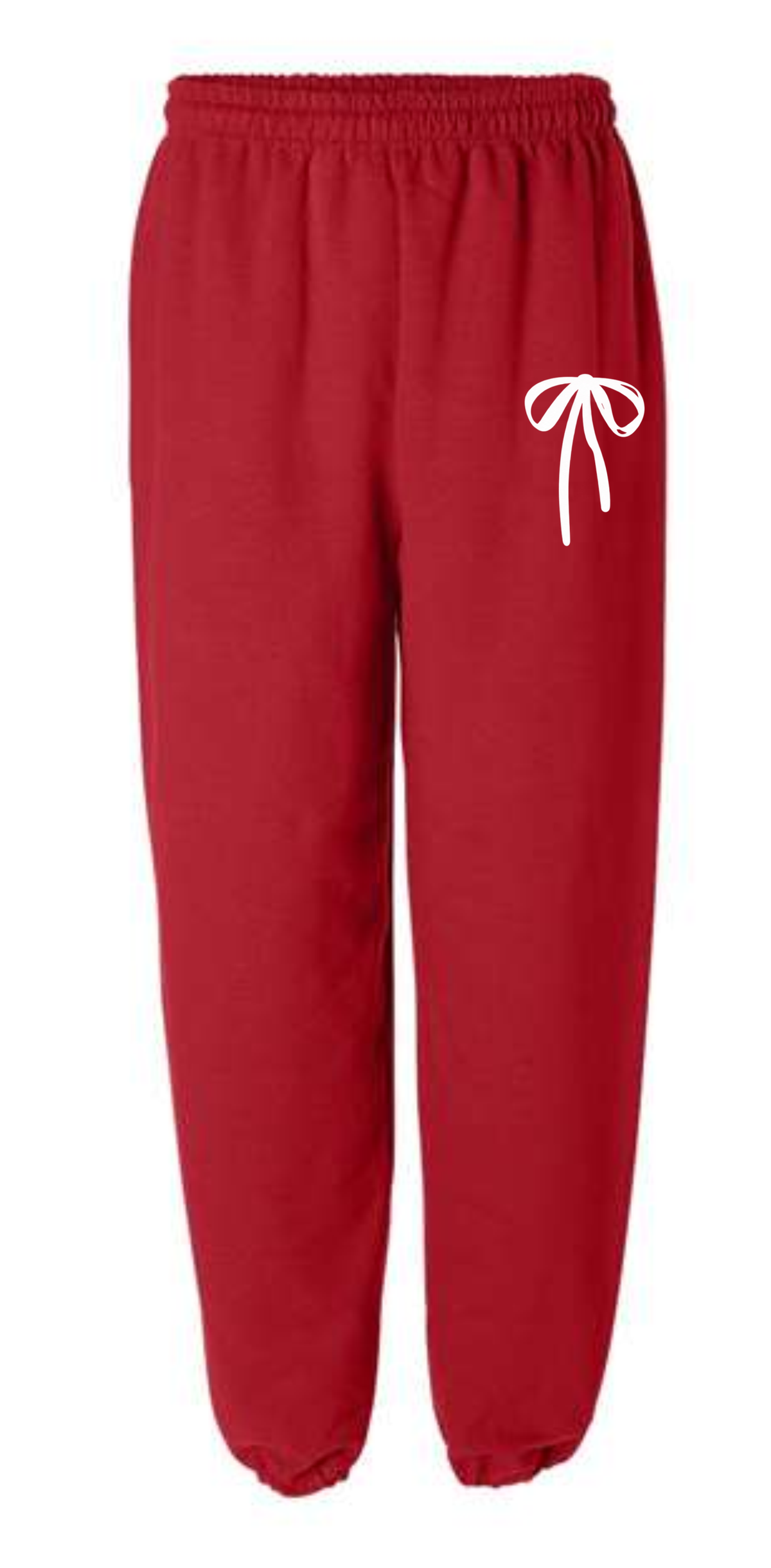 Flourish Red Bow Joggers ADULT ONLY