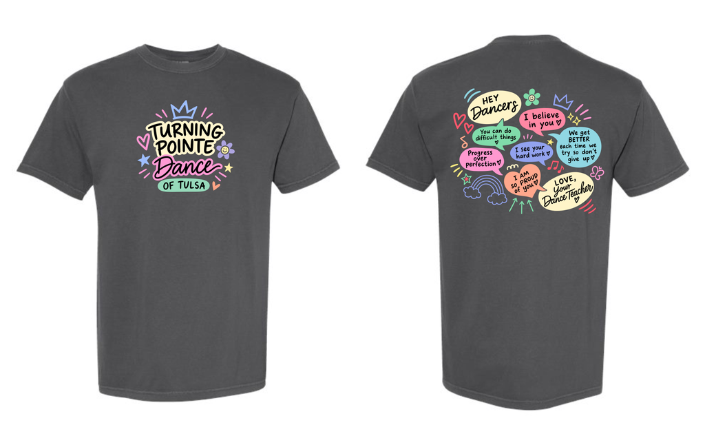 Turning Pointe Scribbles Tees