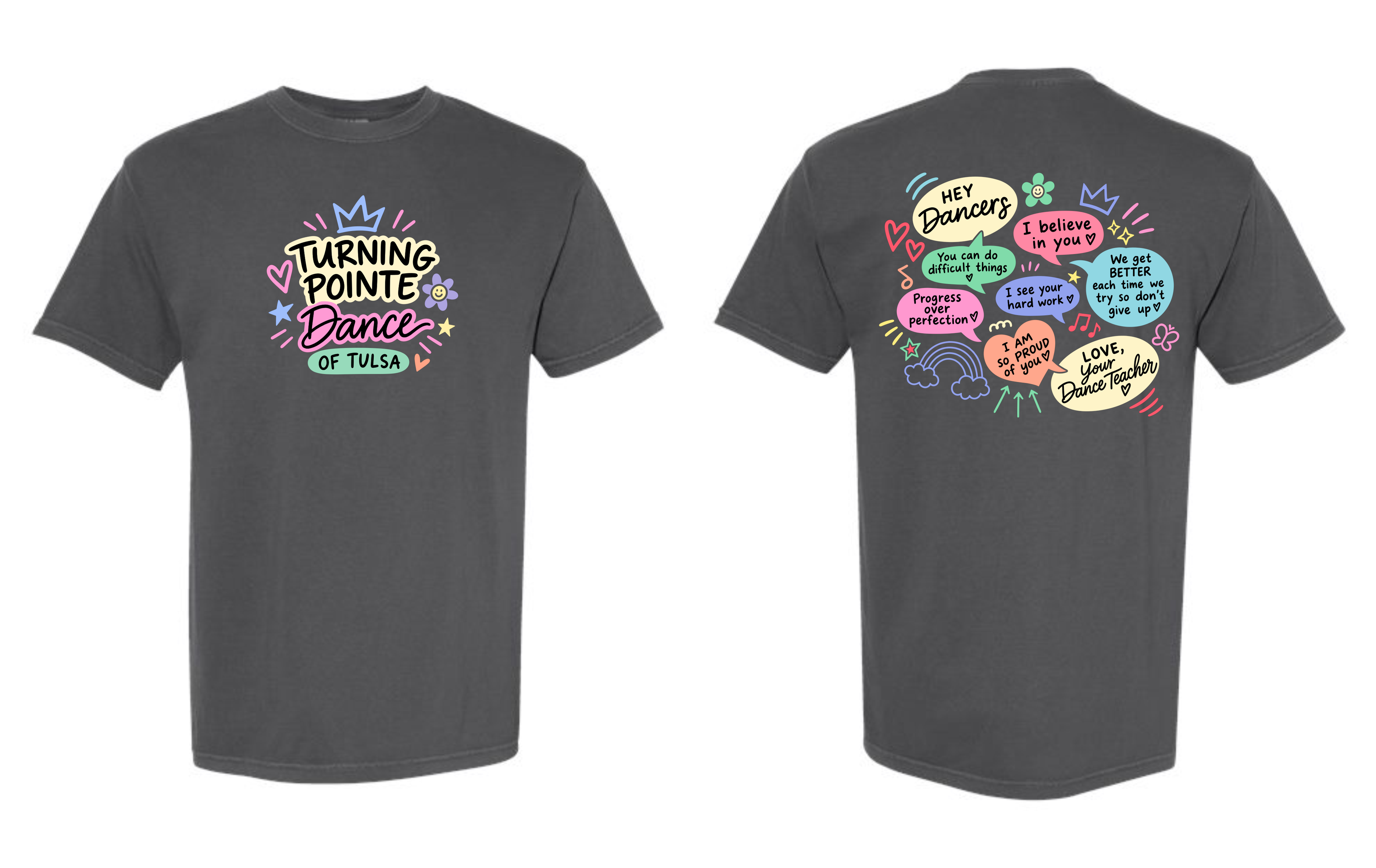 Turning Pointe Scribbles Tees