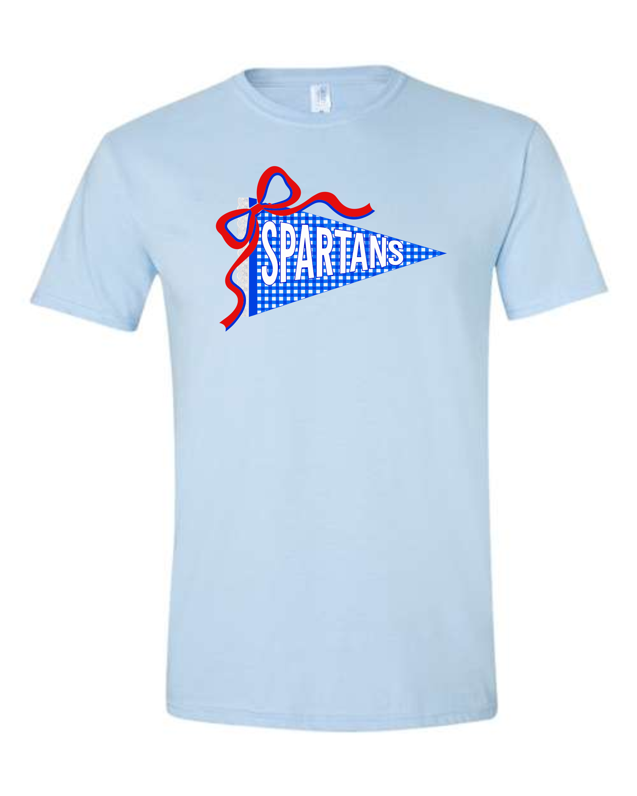 Spartans Gingham Pennant Tees BLUE