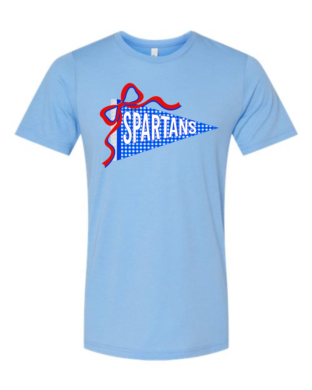 Spartans Gingham Pennant Tees BLUE