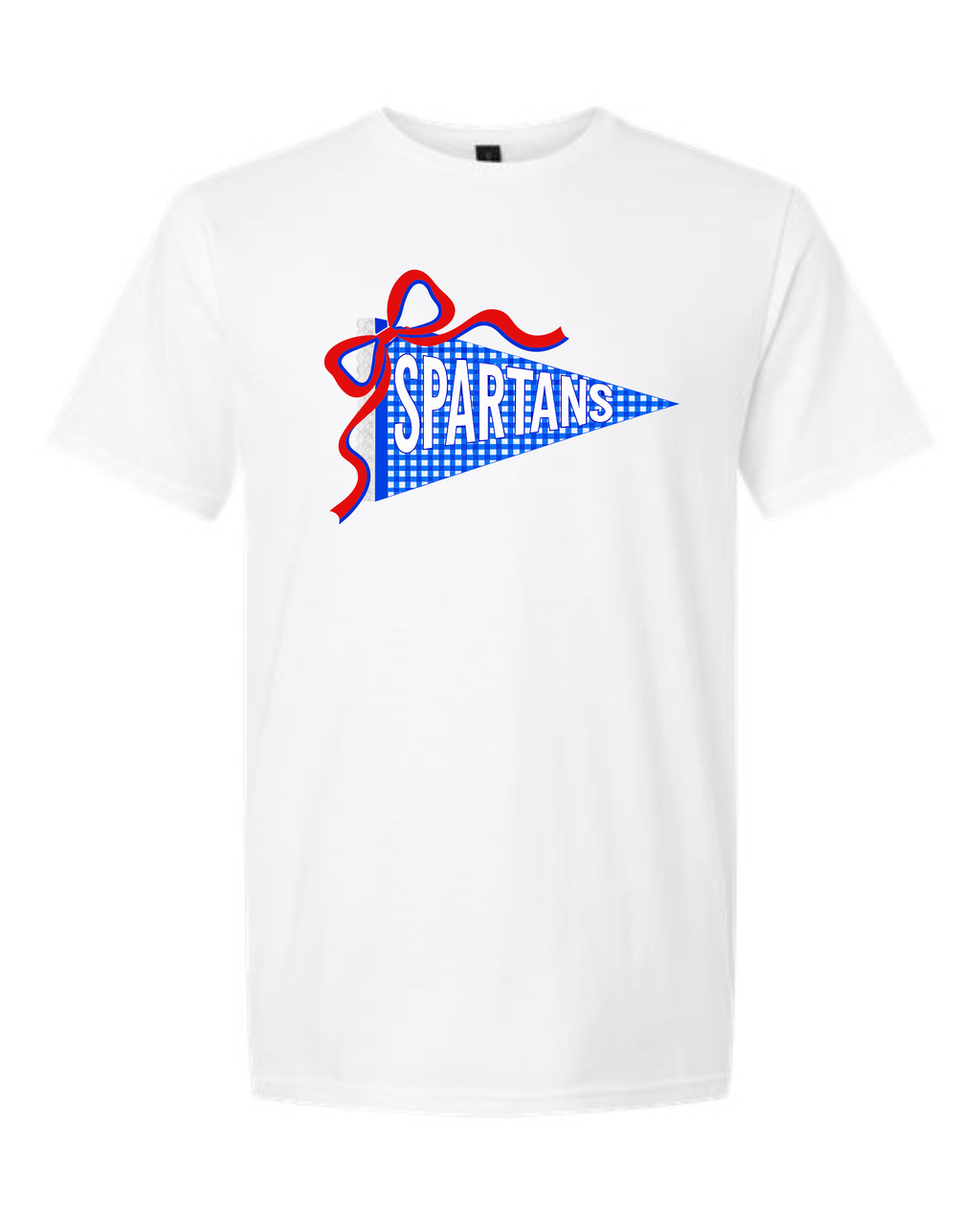 Spartans Gingham Pennant Tees WHITE
