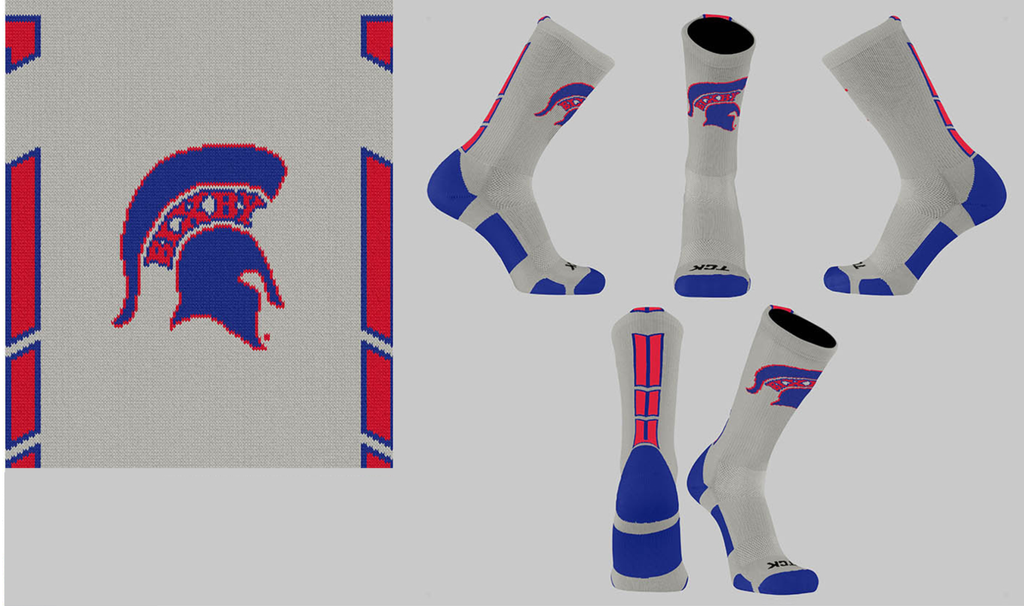 Spartan Gray Crew Socks
