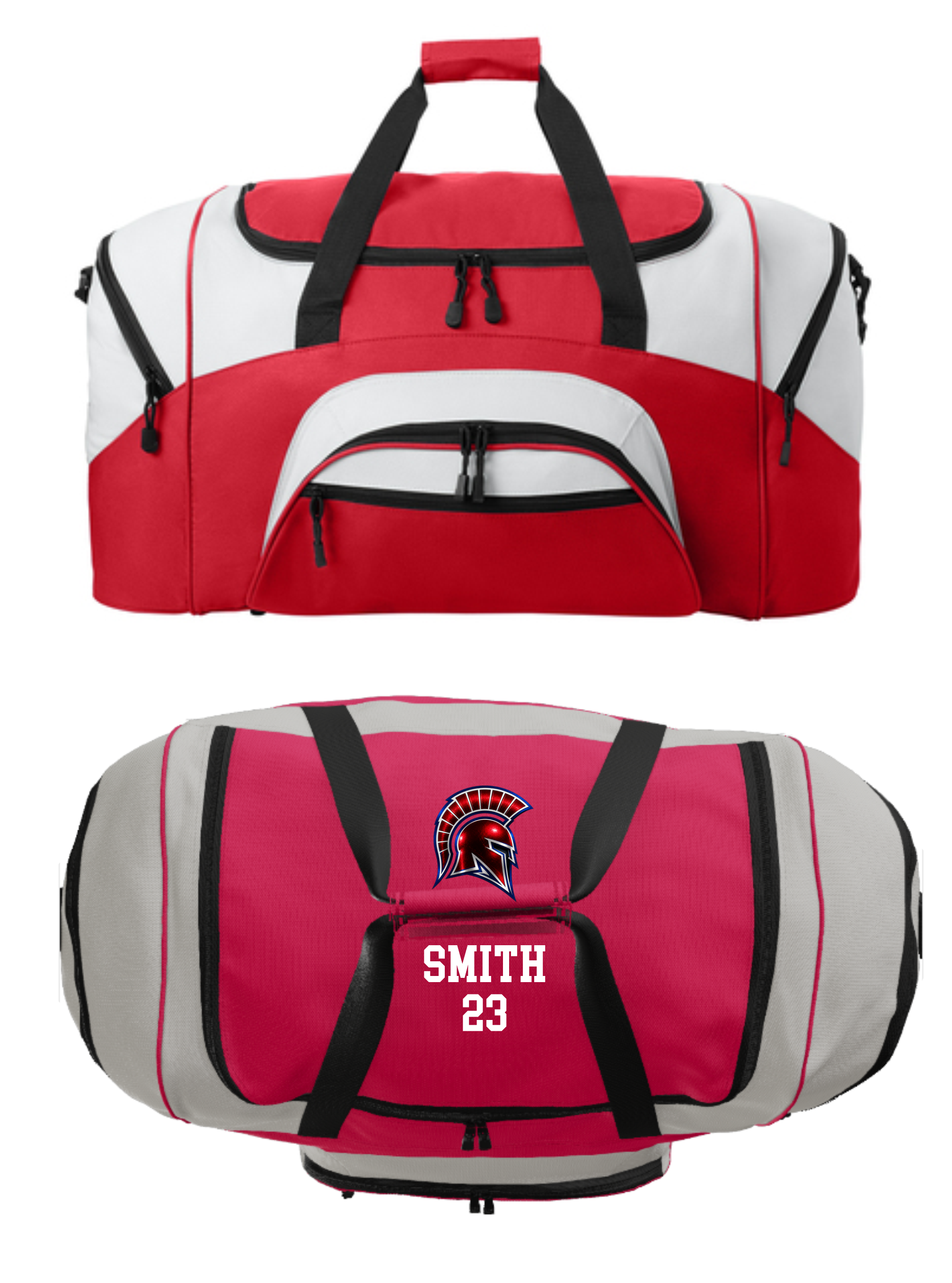 Bixby Red Sport Duffle with Customization