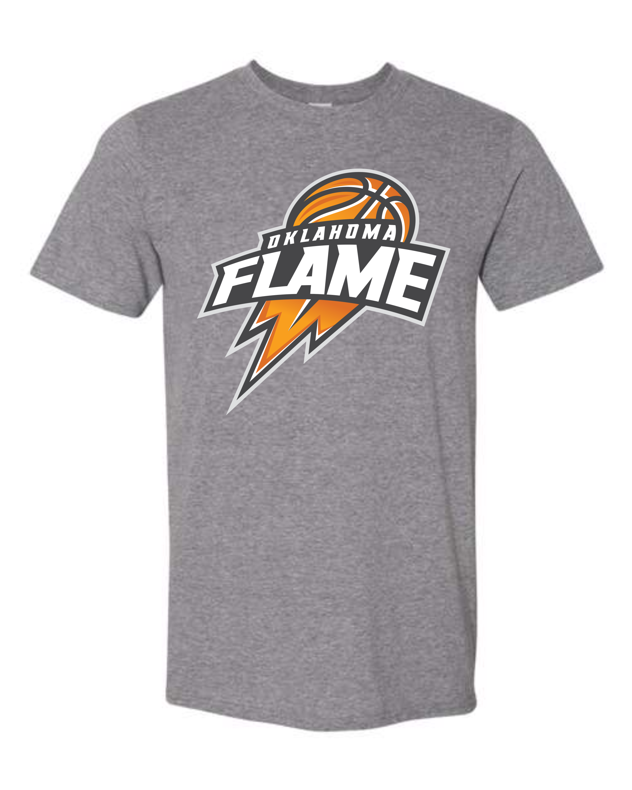 Oklahoma Flame Ball Logo T-Shirts DK GREY