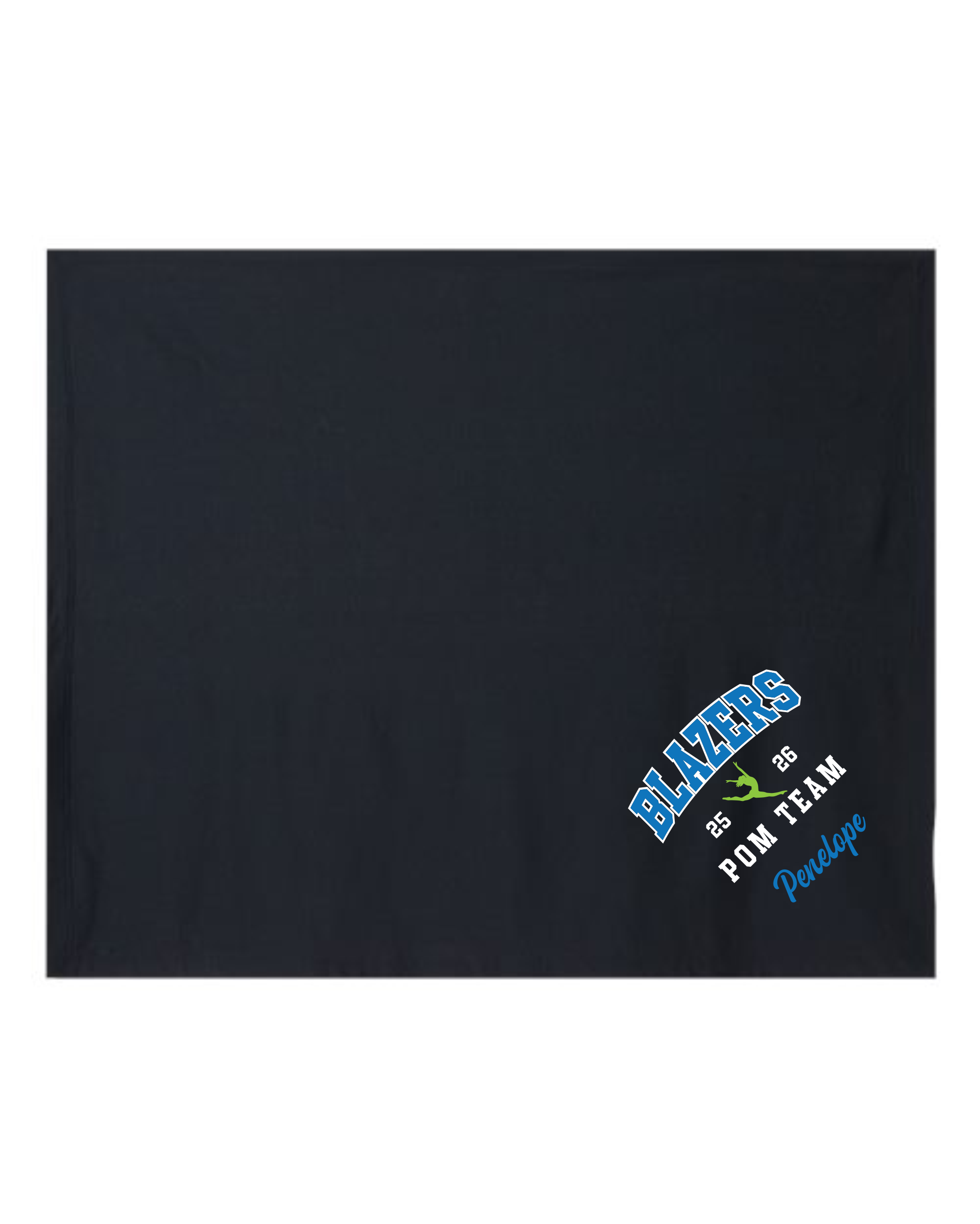 Blazers Black Pom Blanket