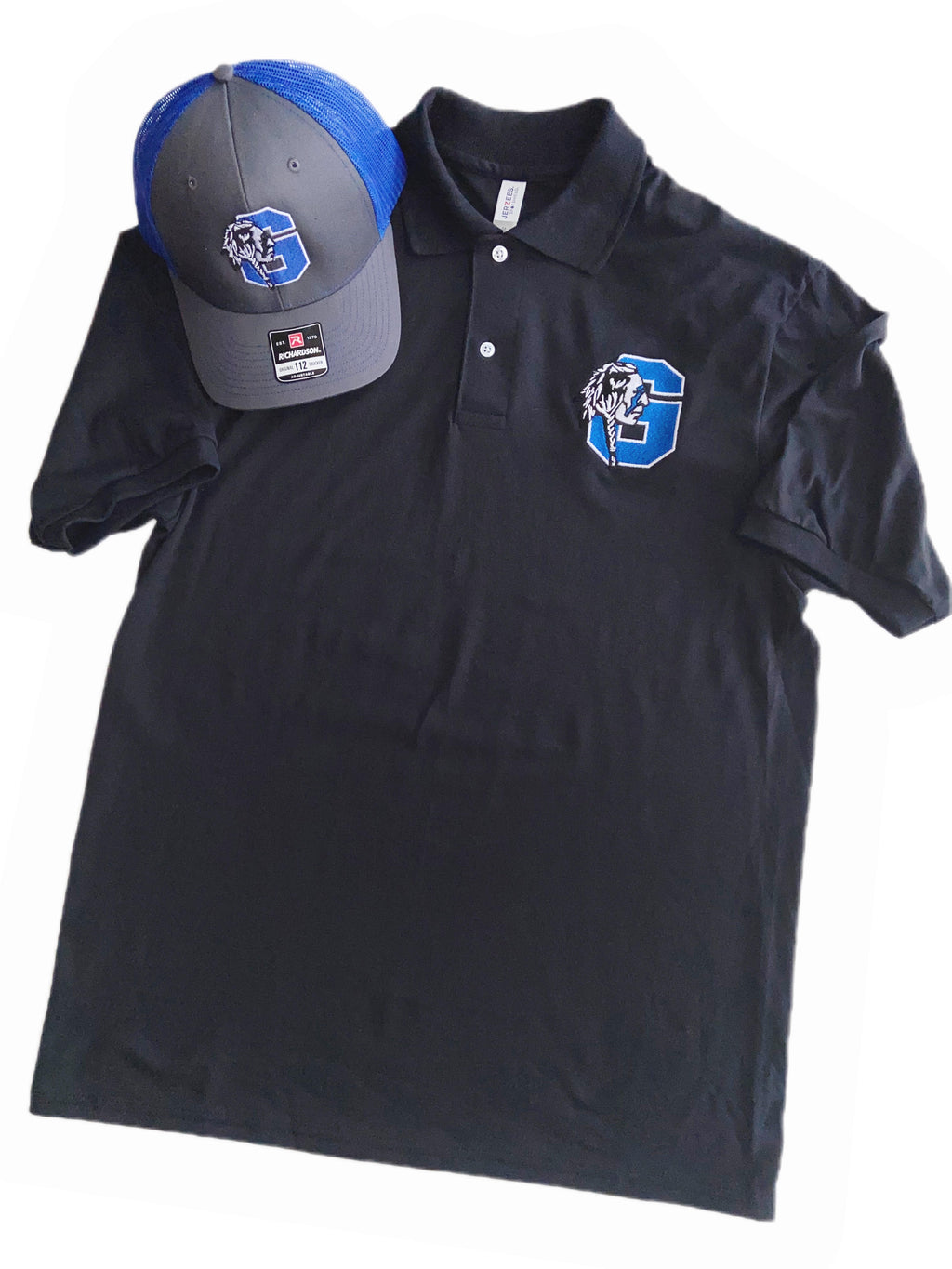 Glenpool Warriors Embroidered Jerzees Spotshield POLO