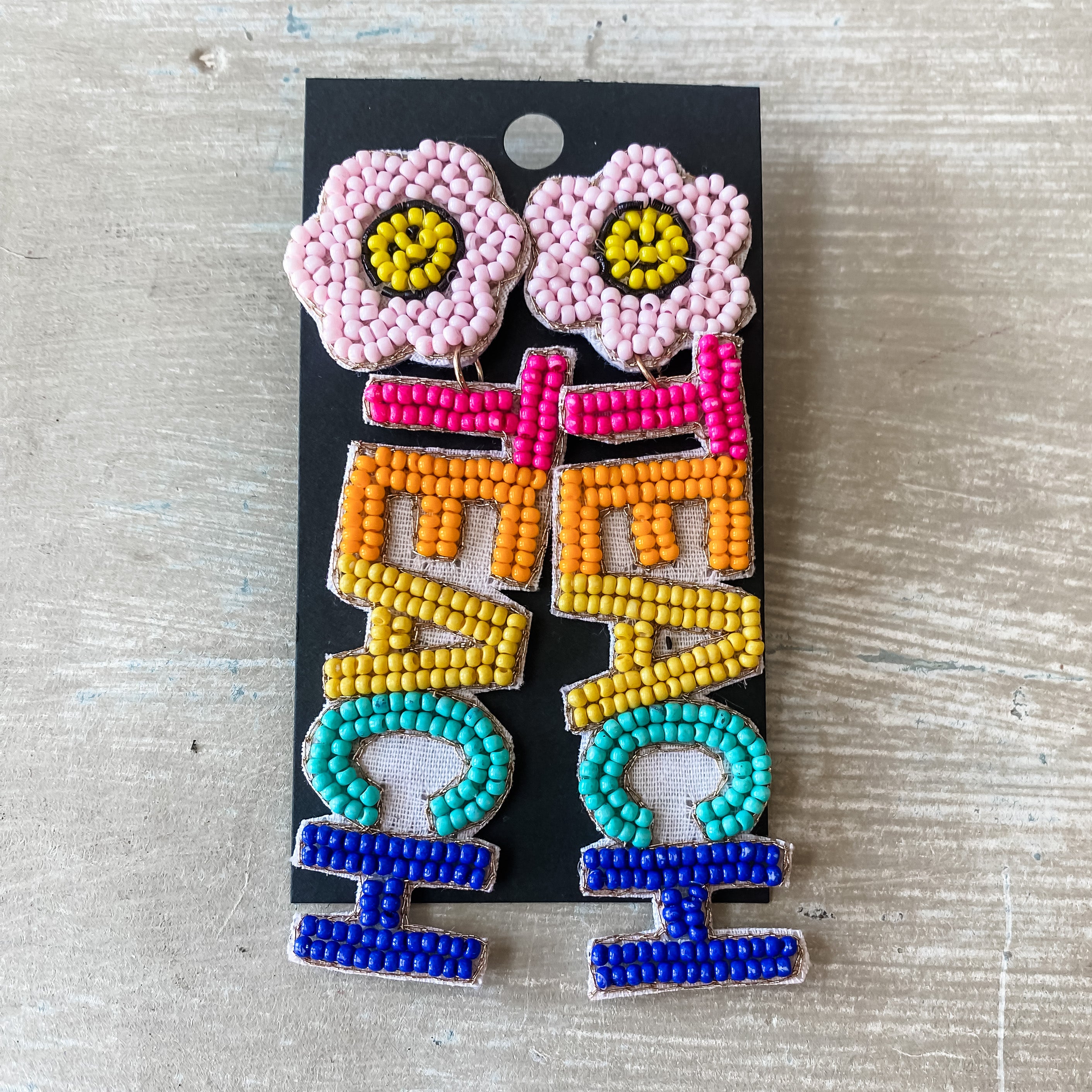 TEACH Beaded Earrings