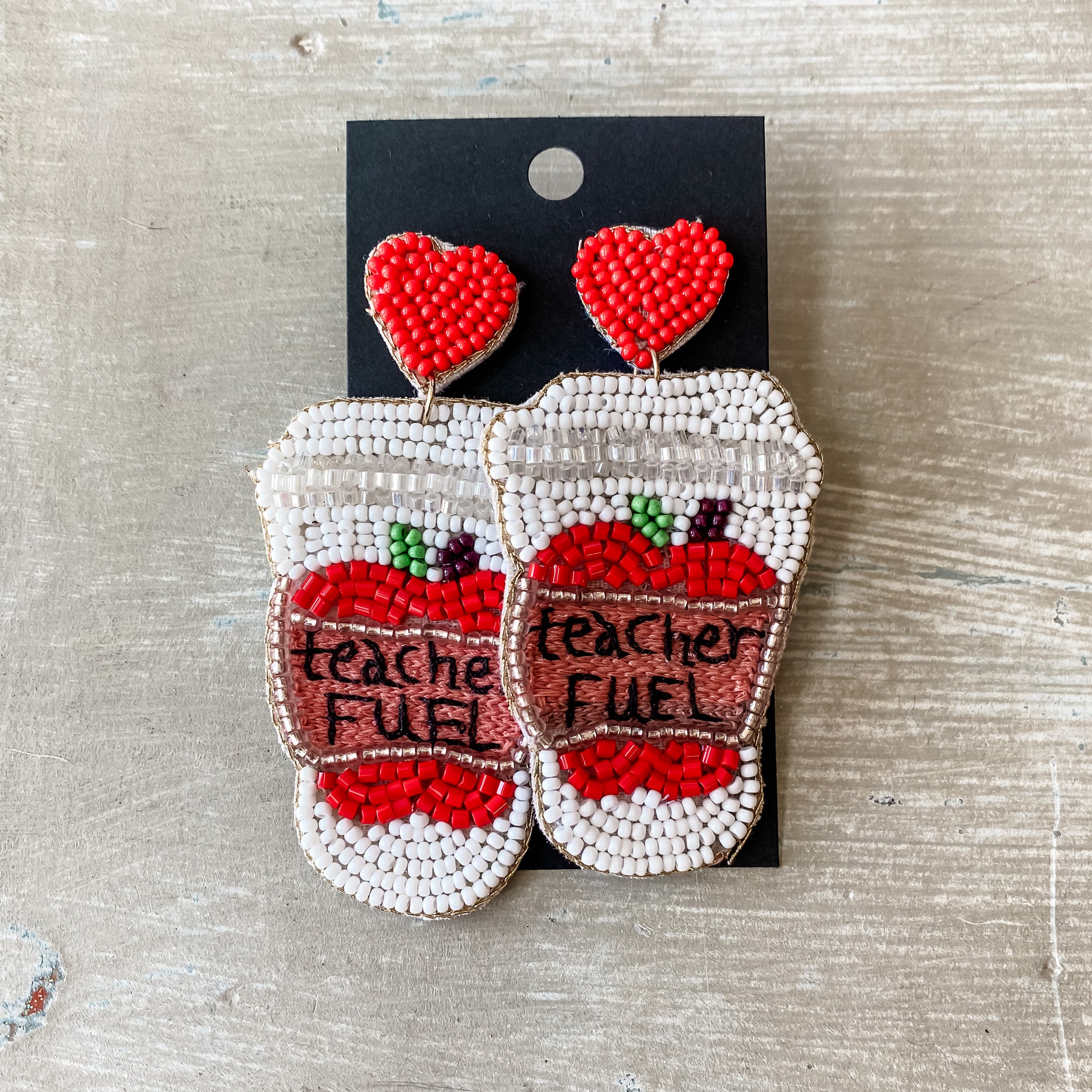 Teacher Fuel Beaded Earrings