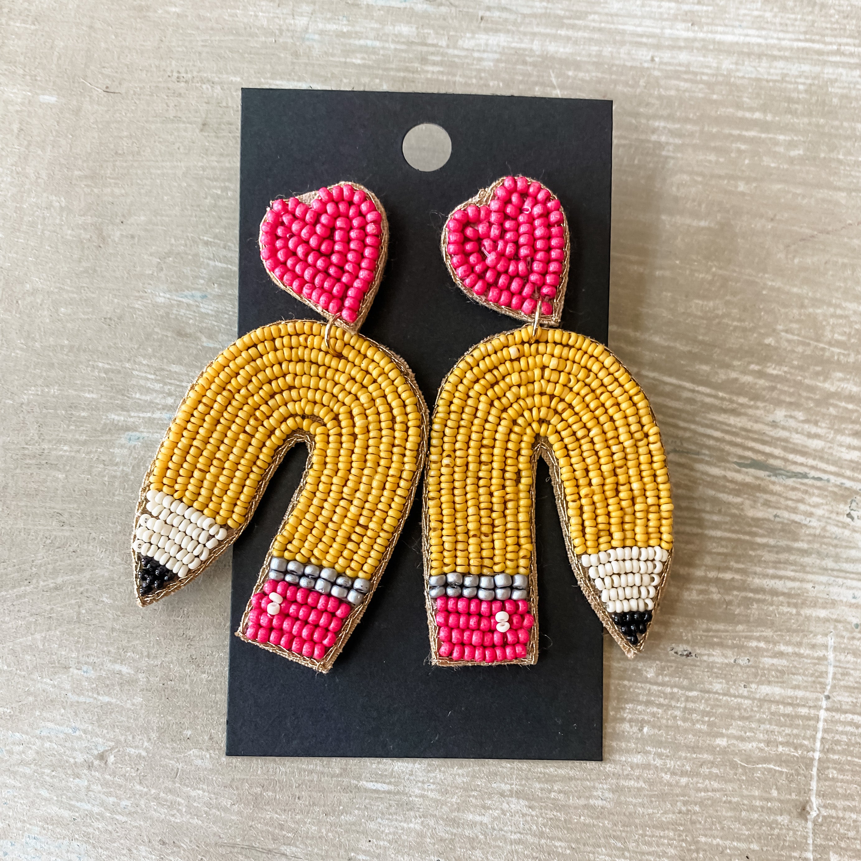 Pencil Beaded Earrings