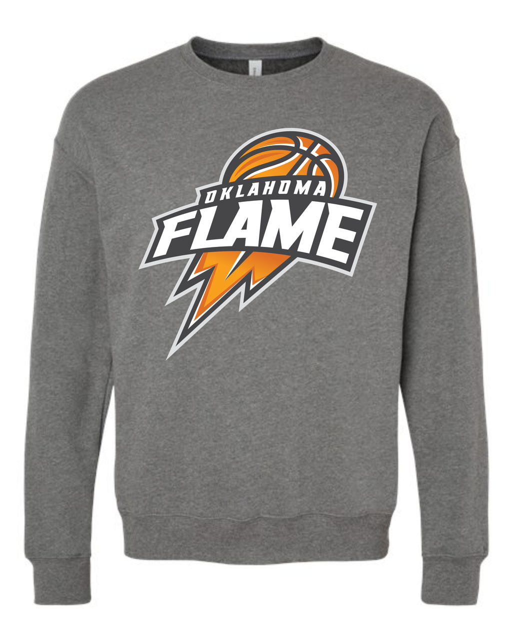 Oklahoma Flame Ball Logo Sweatshirts DK GREY