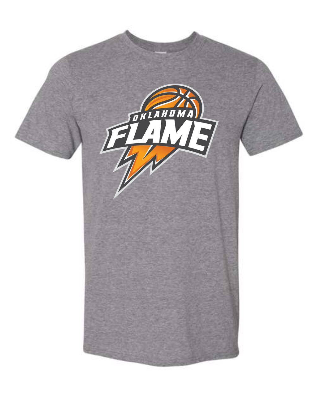 Oklahoma Flame Ball Logo T-Shirts DK GREY