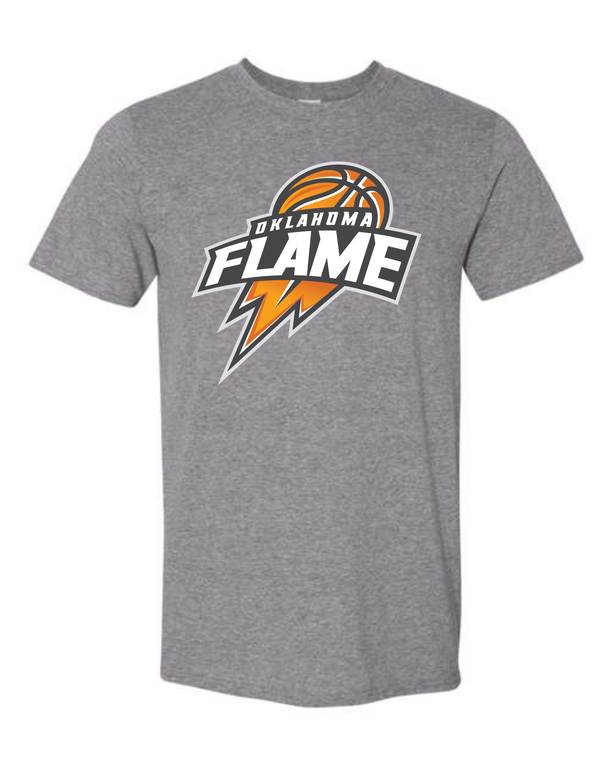 Oklahoma Flame Ball Logo T-Shirts DK GREY