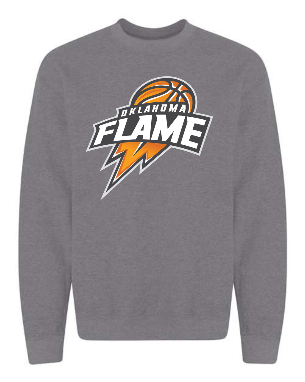 Oklahoma Flame Ball Logo Sweatshirts DK GREY