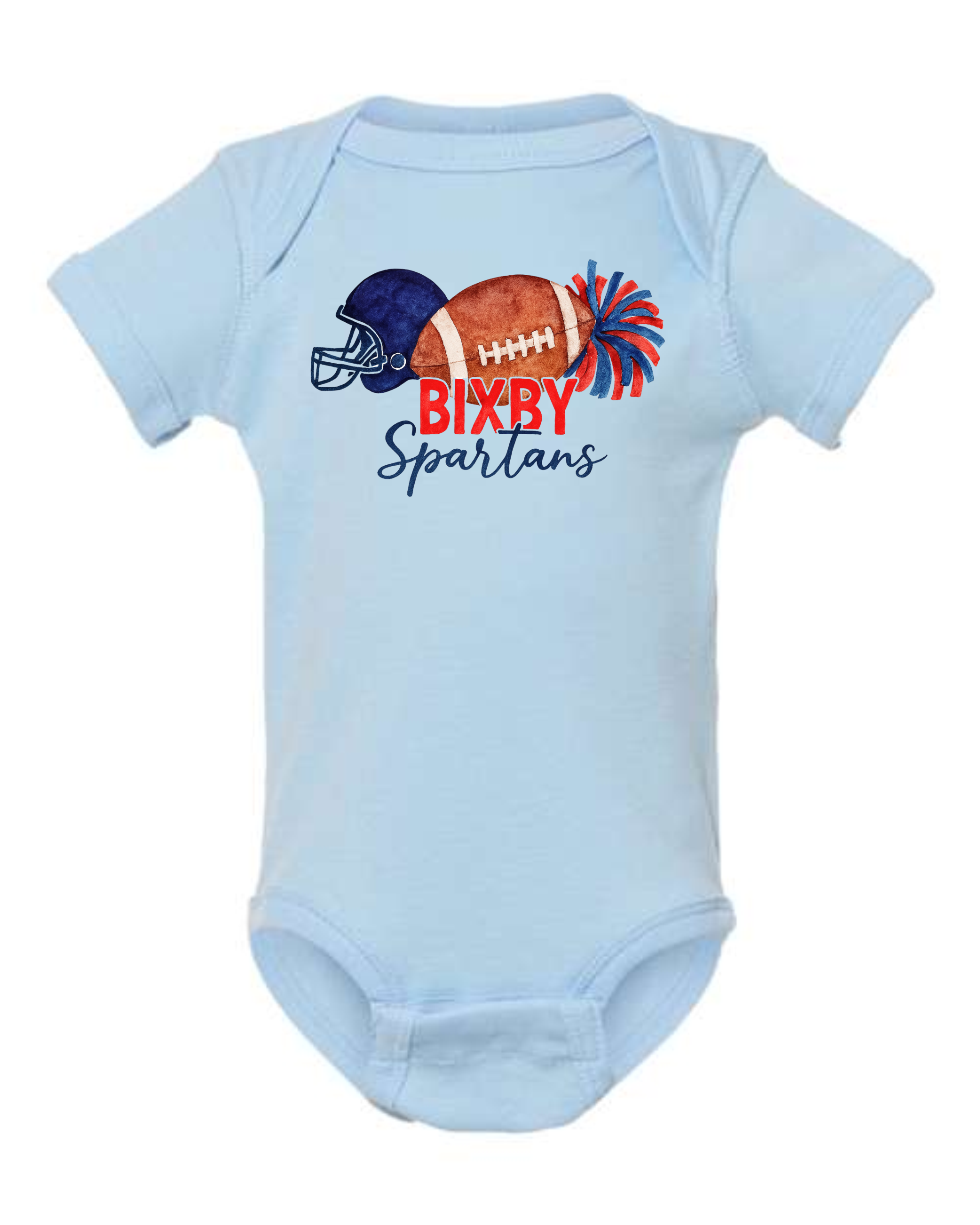 Bixby Watercolor Football Onesies