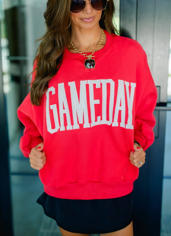 Game Day Red/White Sweatshirt