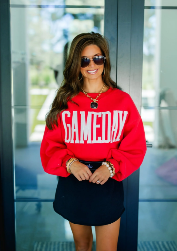 Game Day Red/White Sweatshirt