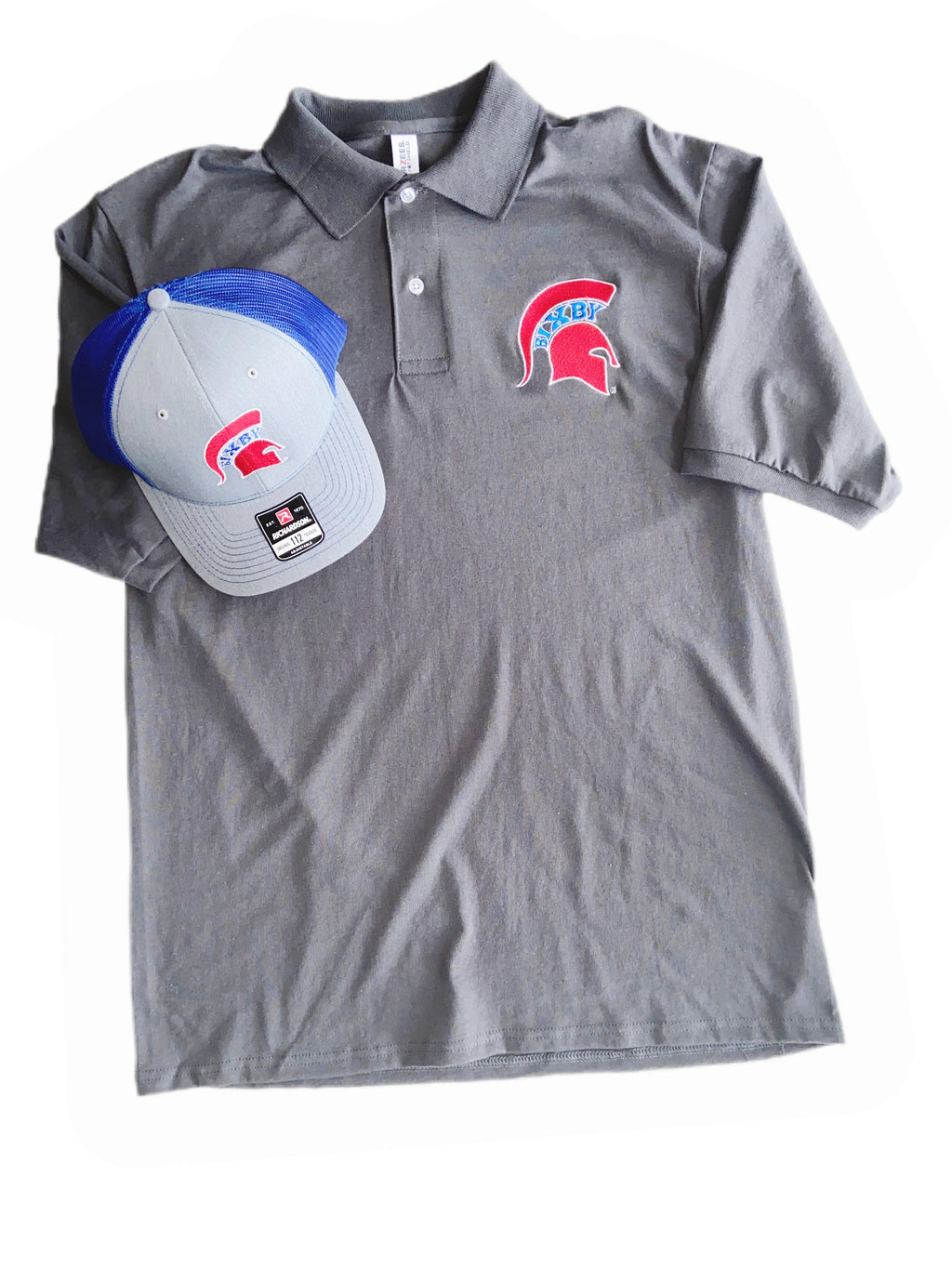 Bixby Spartans Embroidered Jerzees Spotshield POLO