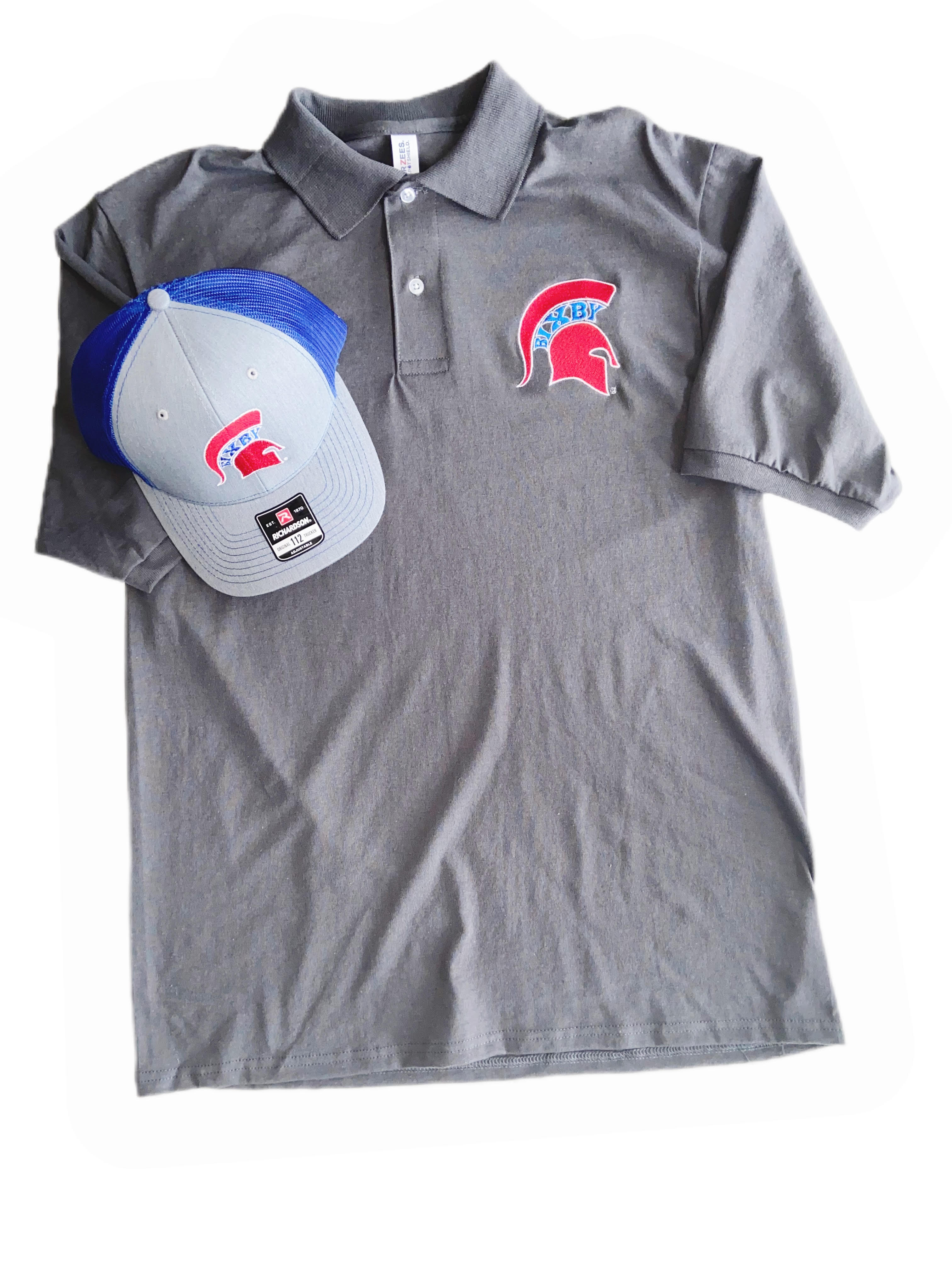 Bixby Spartans Embroidered Jerzees Spotshield POLO